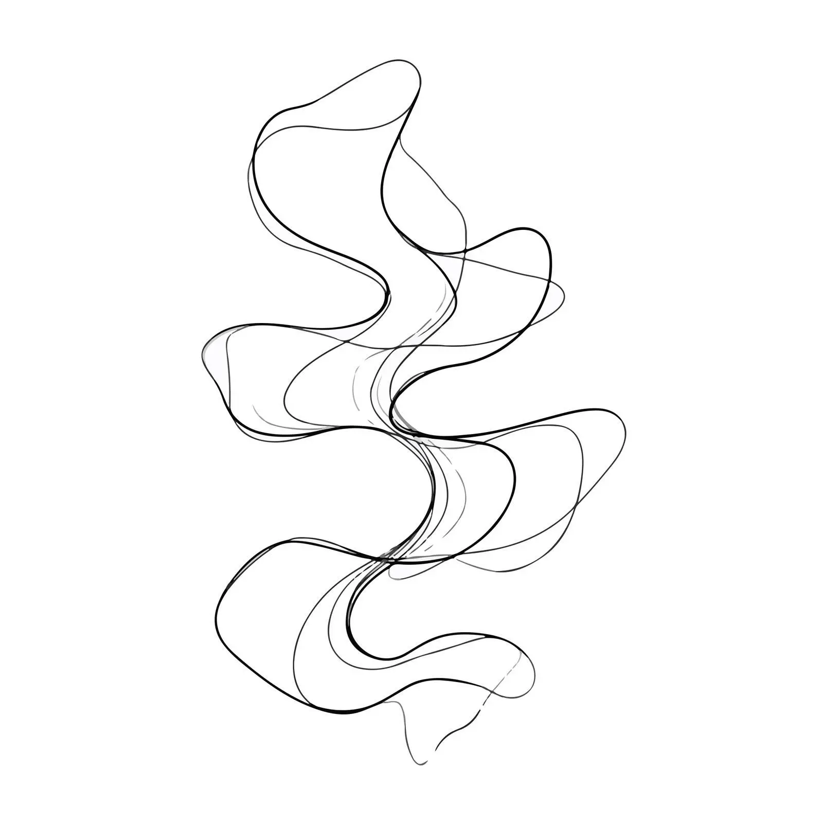 Fluid Organic Shapes Line Art — free download from Dotvec