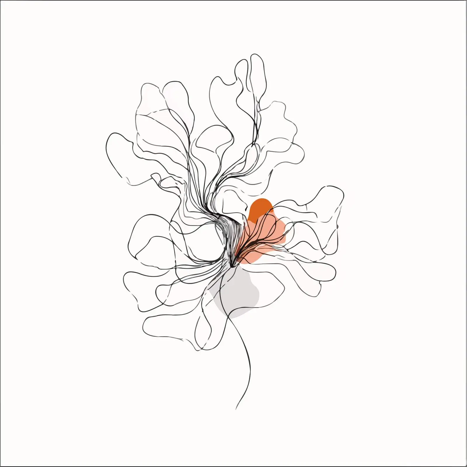 Fluid Organic Shape Line Art — free download from Dotvec