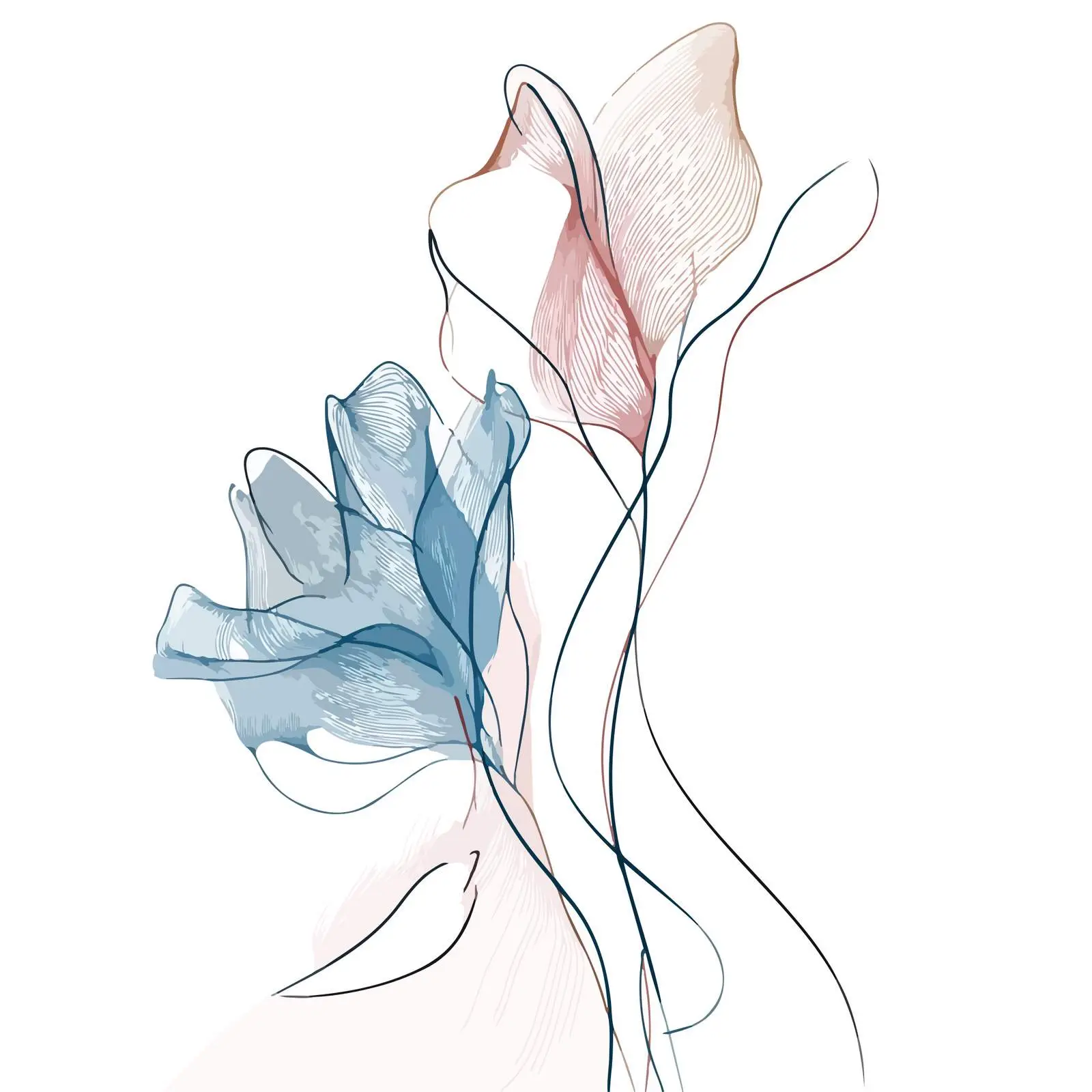 Fluid Organic Line Art Design — free download from Dotvec