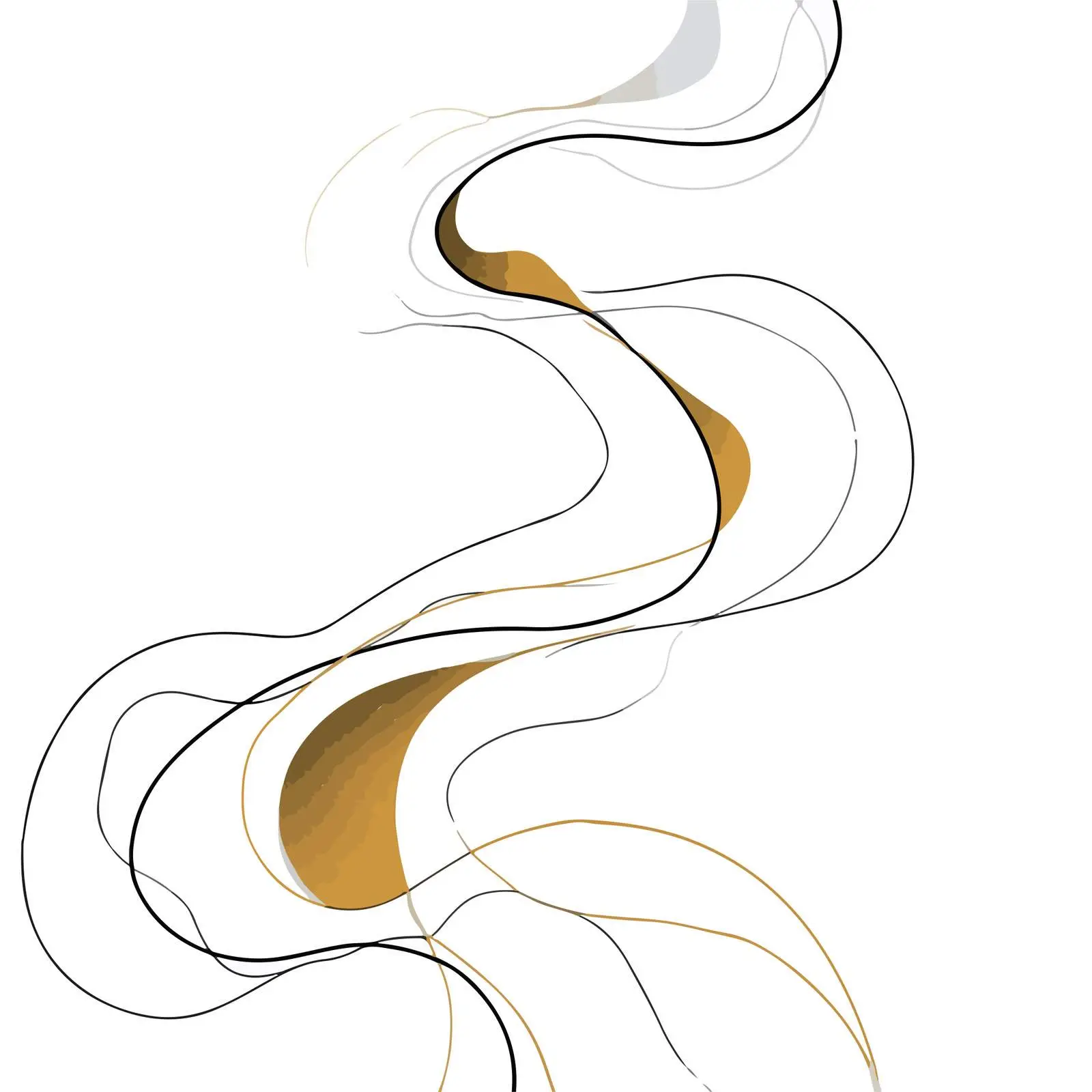 Minimal Organic Fluid Line Art — free download from Dotvec
