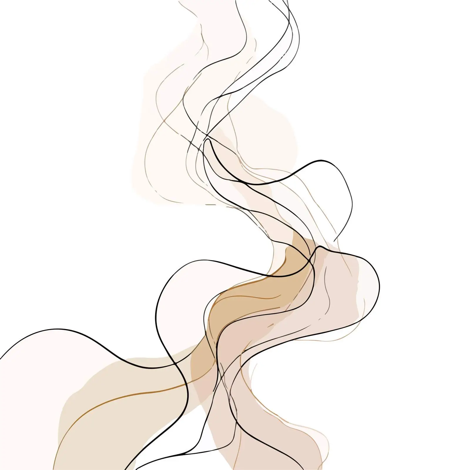 Abstract Organic Line Art Flow — free download from Dotvec