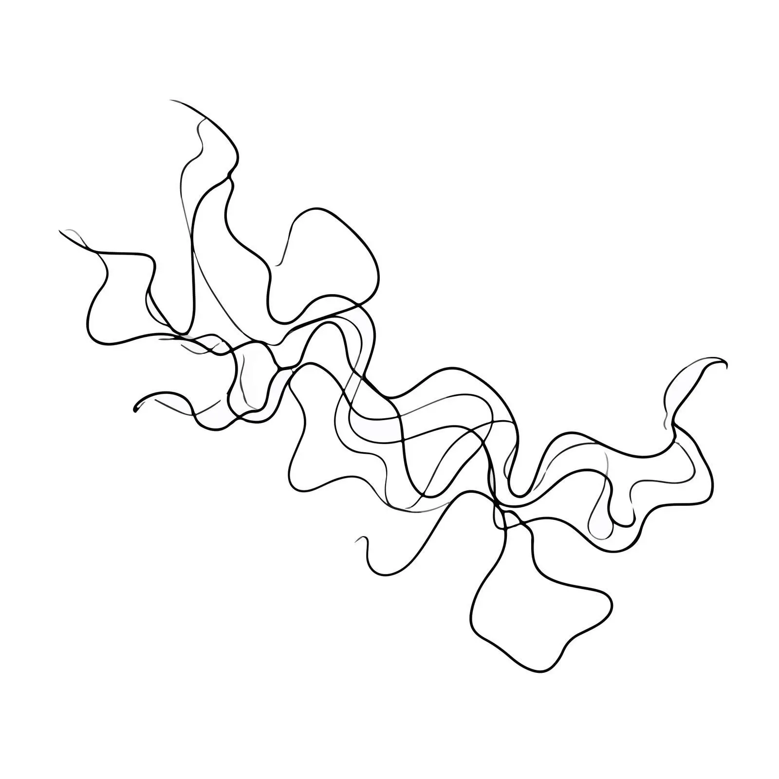 Fluid Organic Stylized Line Art — free download from Dotvec