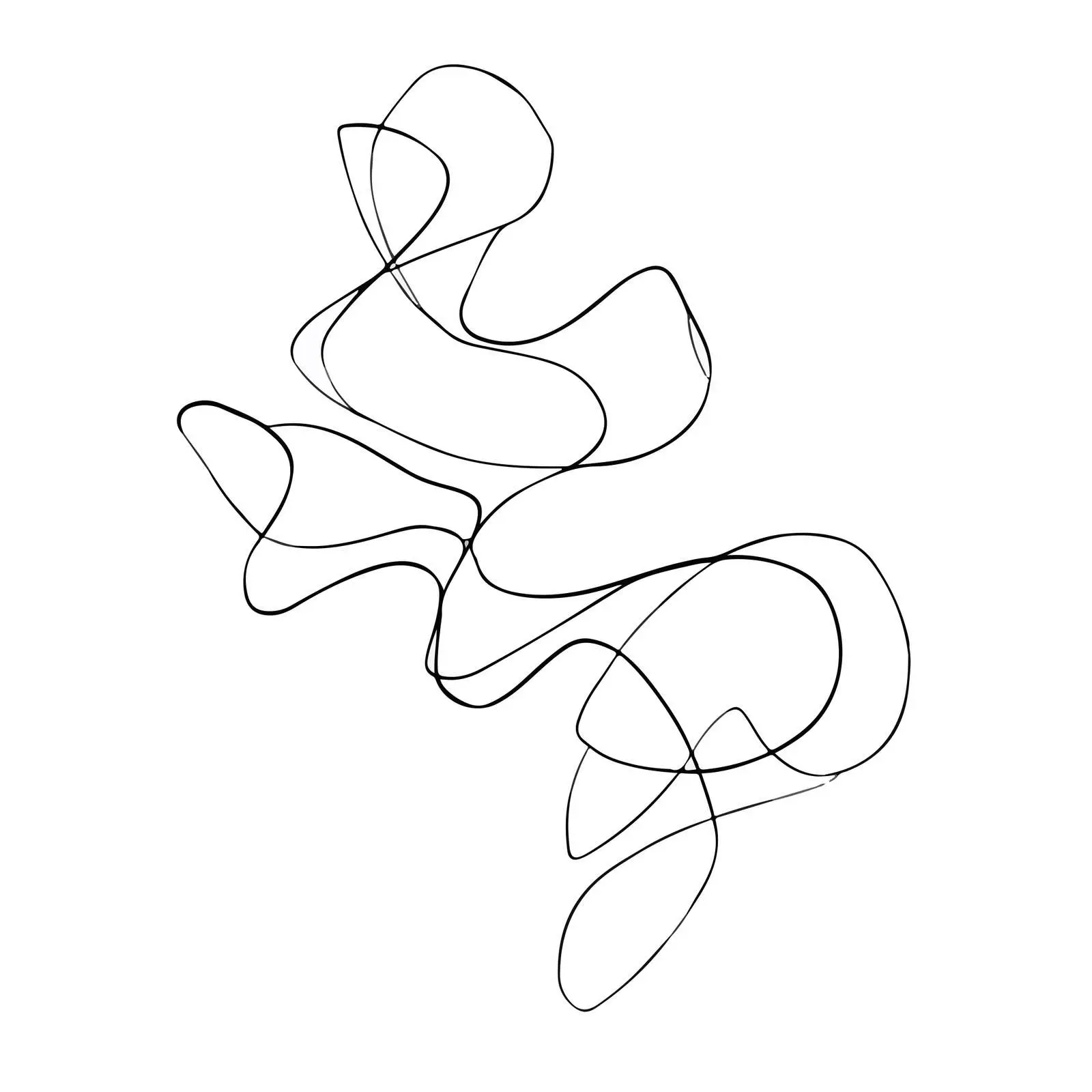 Fluid Organic Shapes Line Art — free download from Dotvec