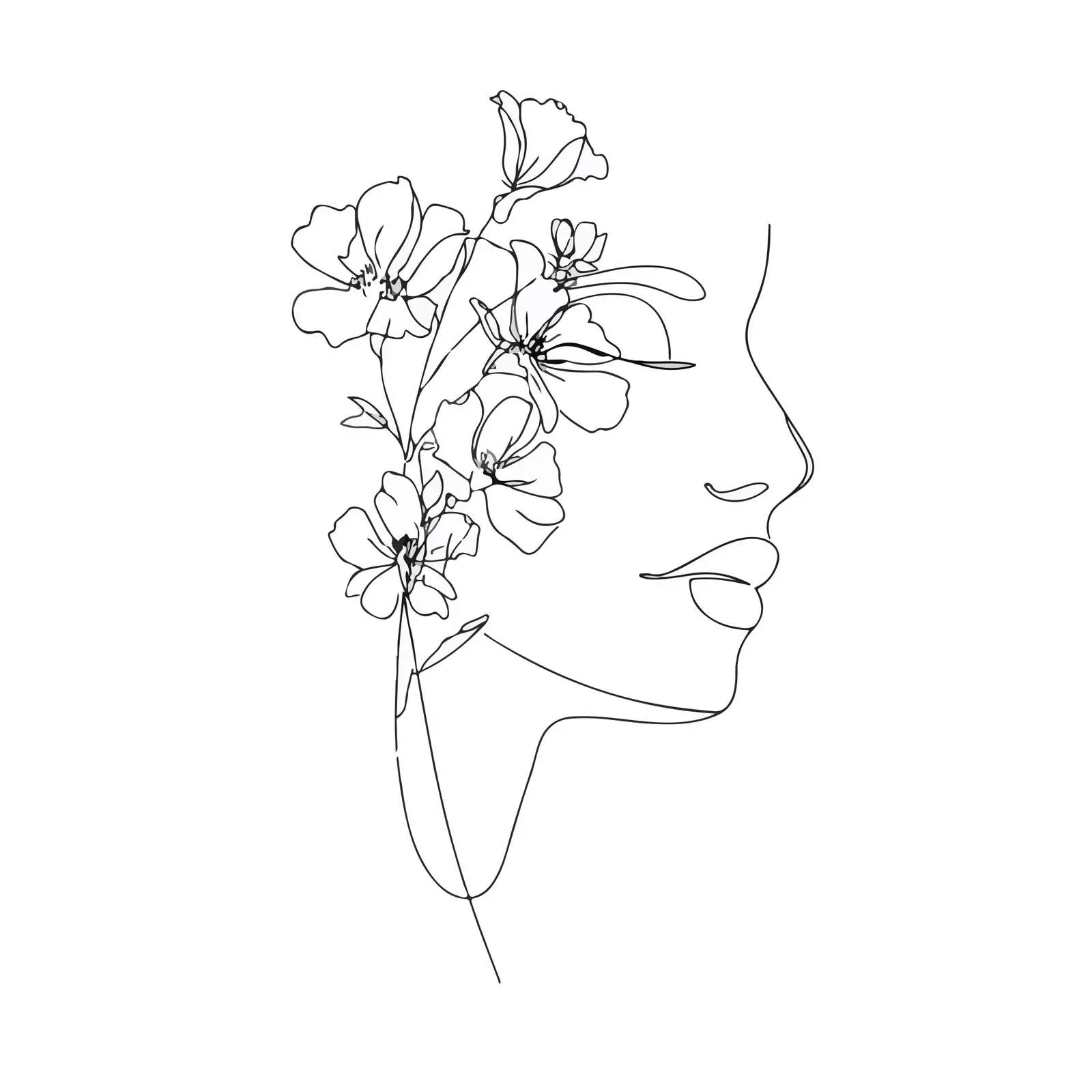 Minimal Blooming Floral Headline Art — free download from Dotvec