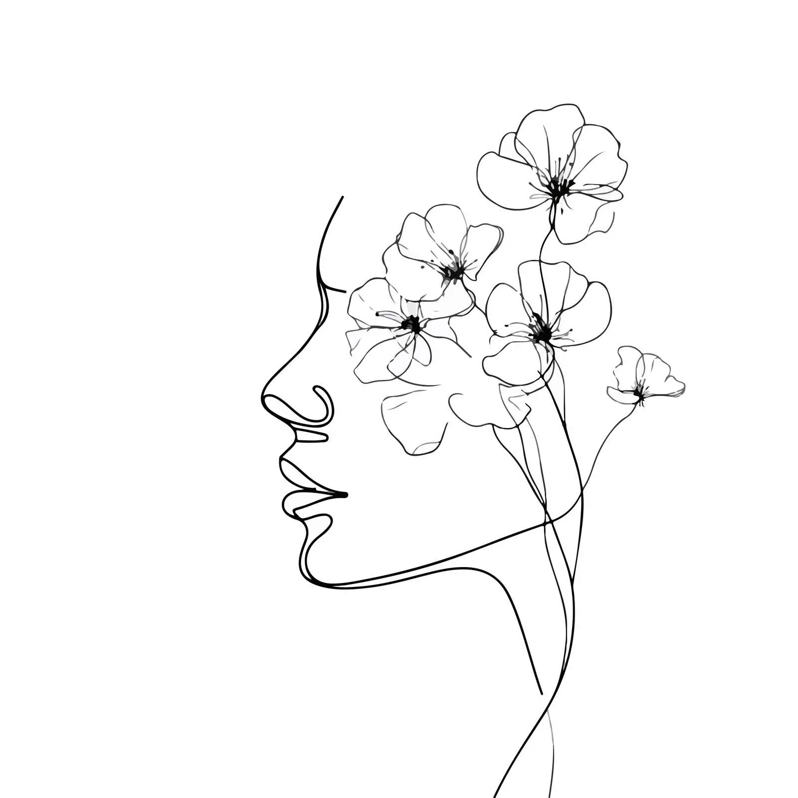 Minimal Flower Headline Art — free download from Dotvec