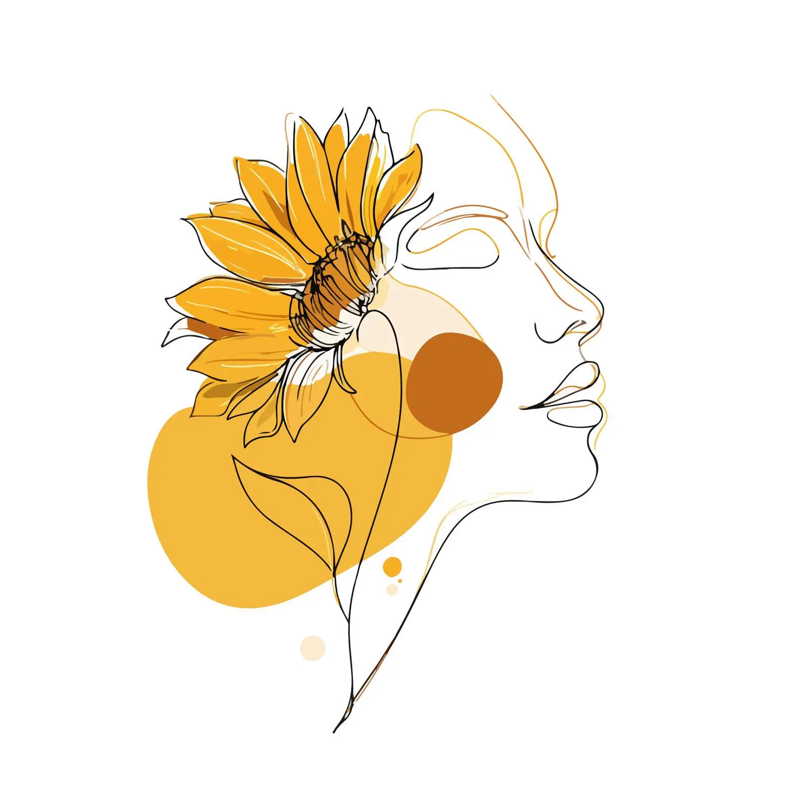 Minimal Human Face Line Art — free download from Dotvec