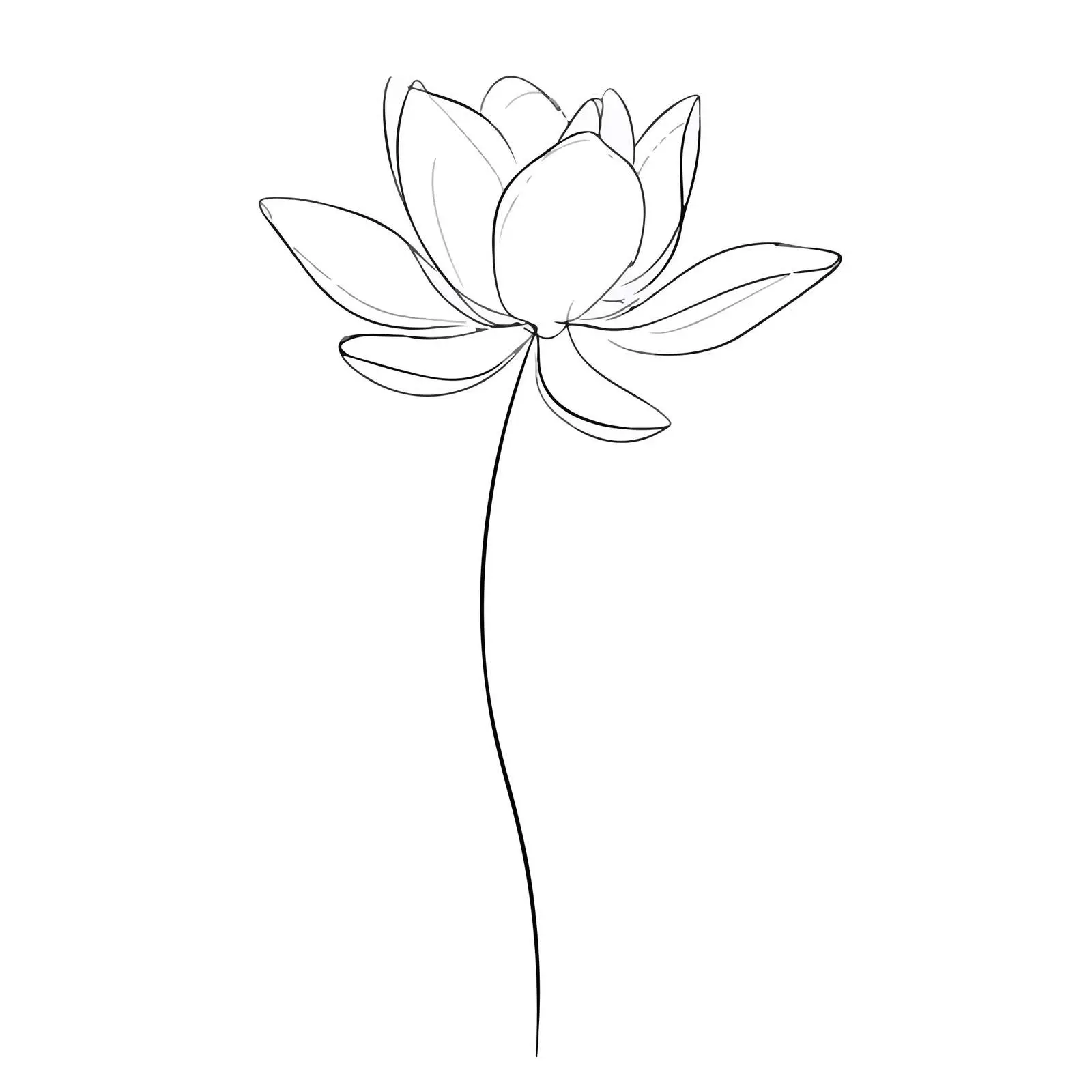 Lotus Flower Abstract Line Art — free download from Dotvec