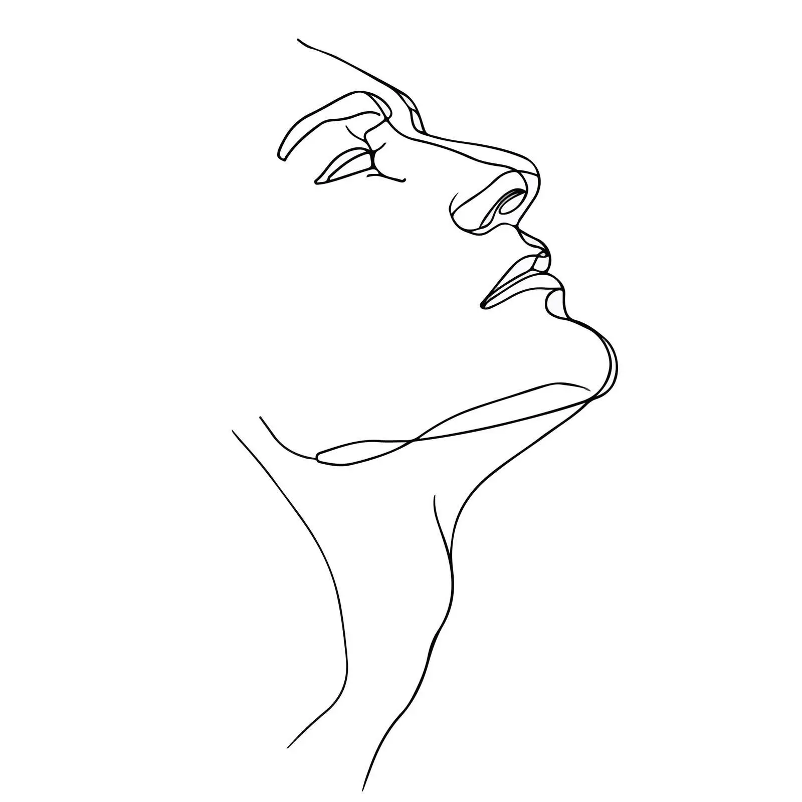 Minimal Male Face Line Art — free download from Dotvec