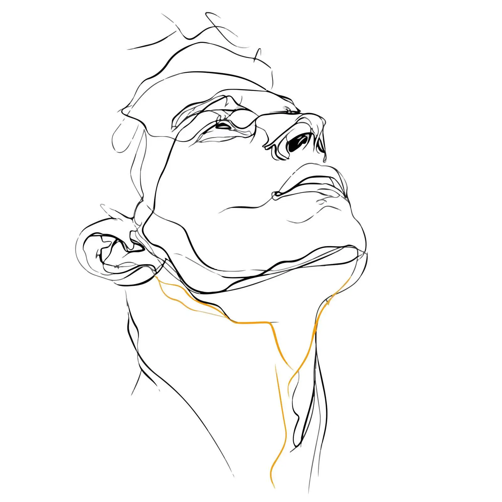 Minimal Male Face Line Art — free download from Dotvec