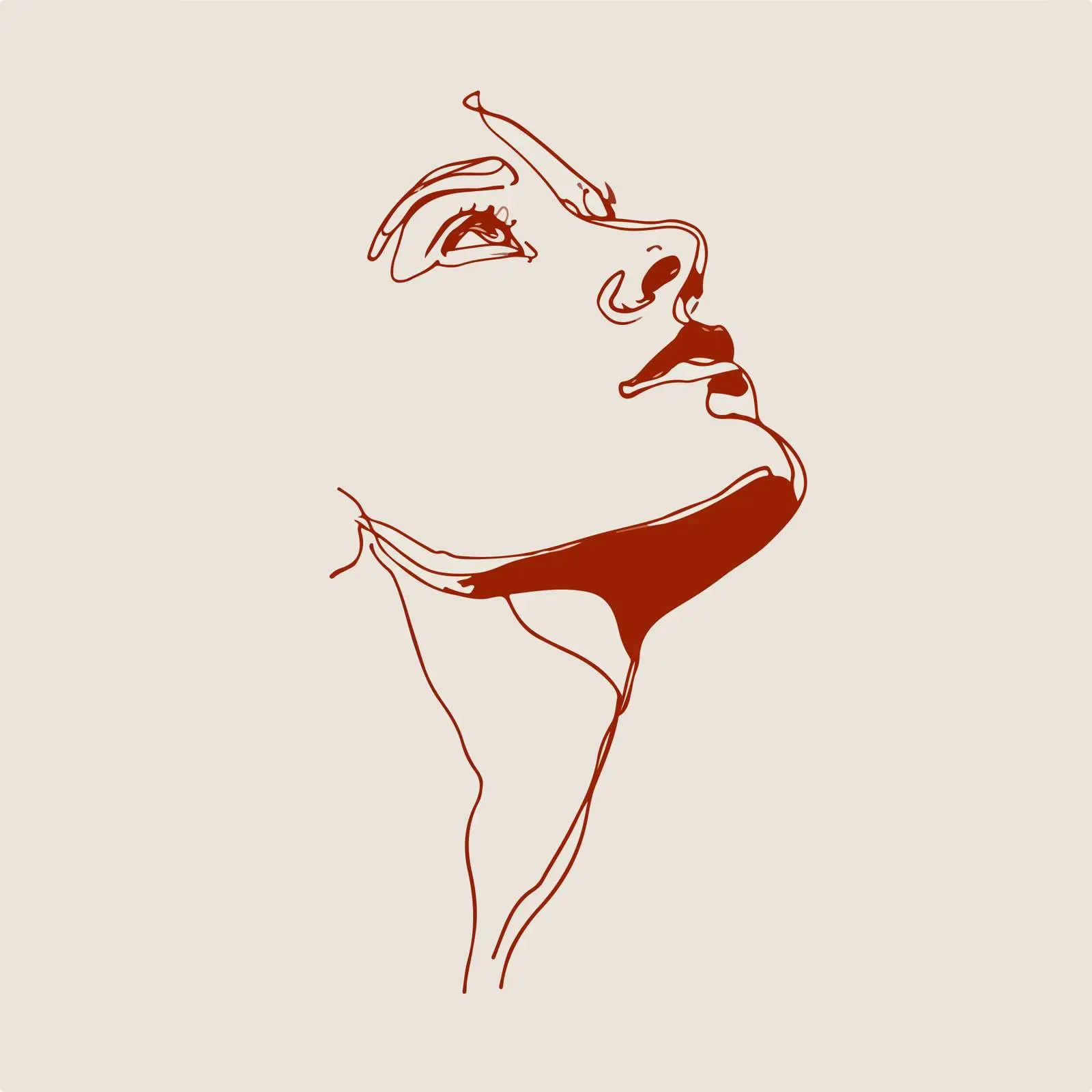 Minimal Male Face Line Art — free download from Dotvec