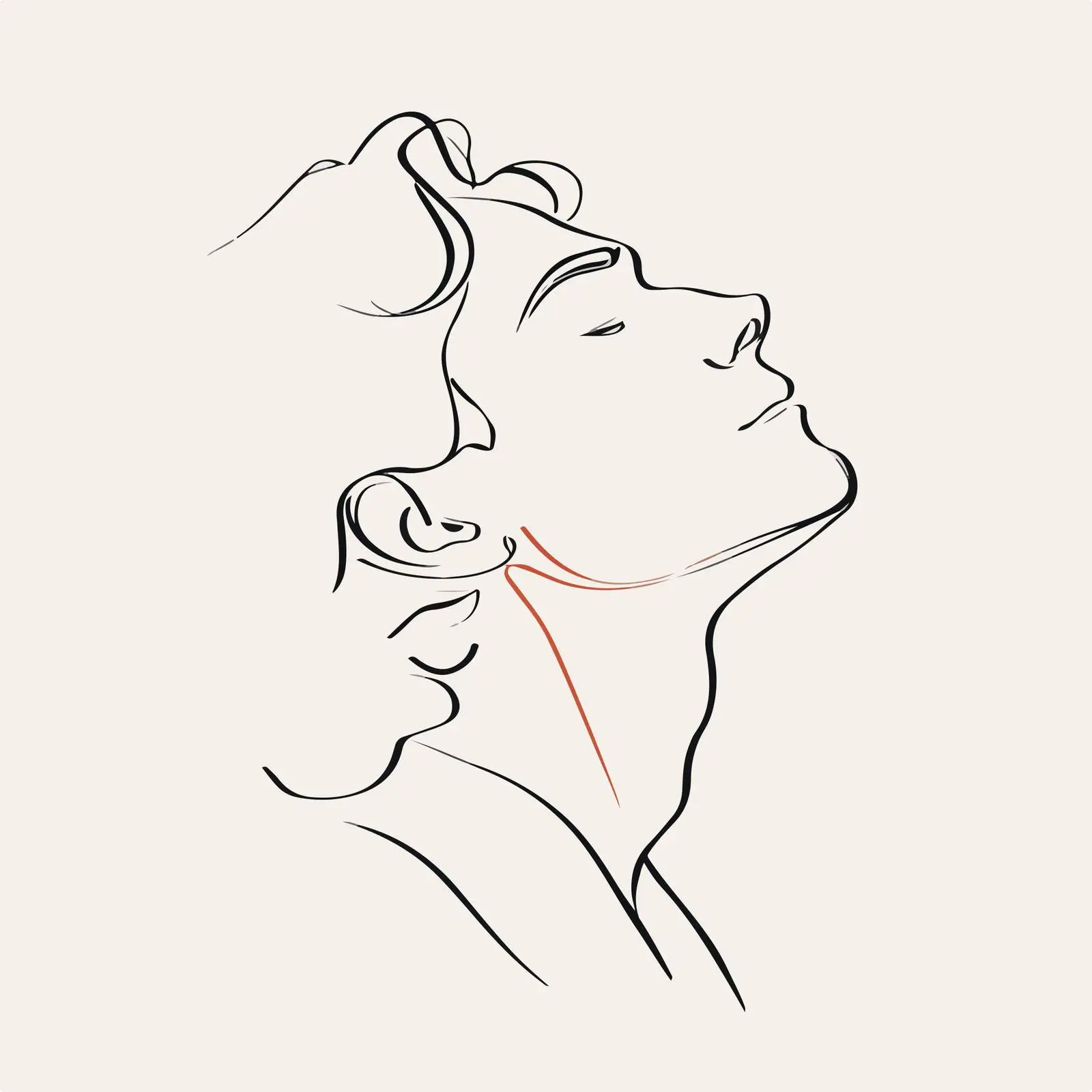 Minimal Male Face Line Art — free download from Dotvec