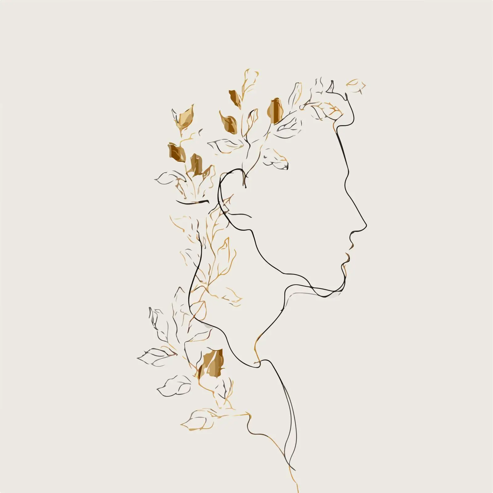 Sleek Male Profile Line Art — free download from Dotvec