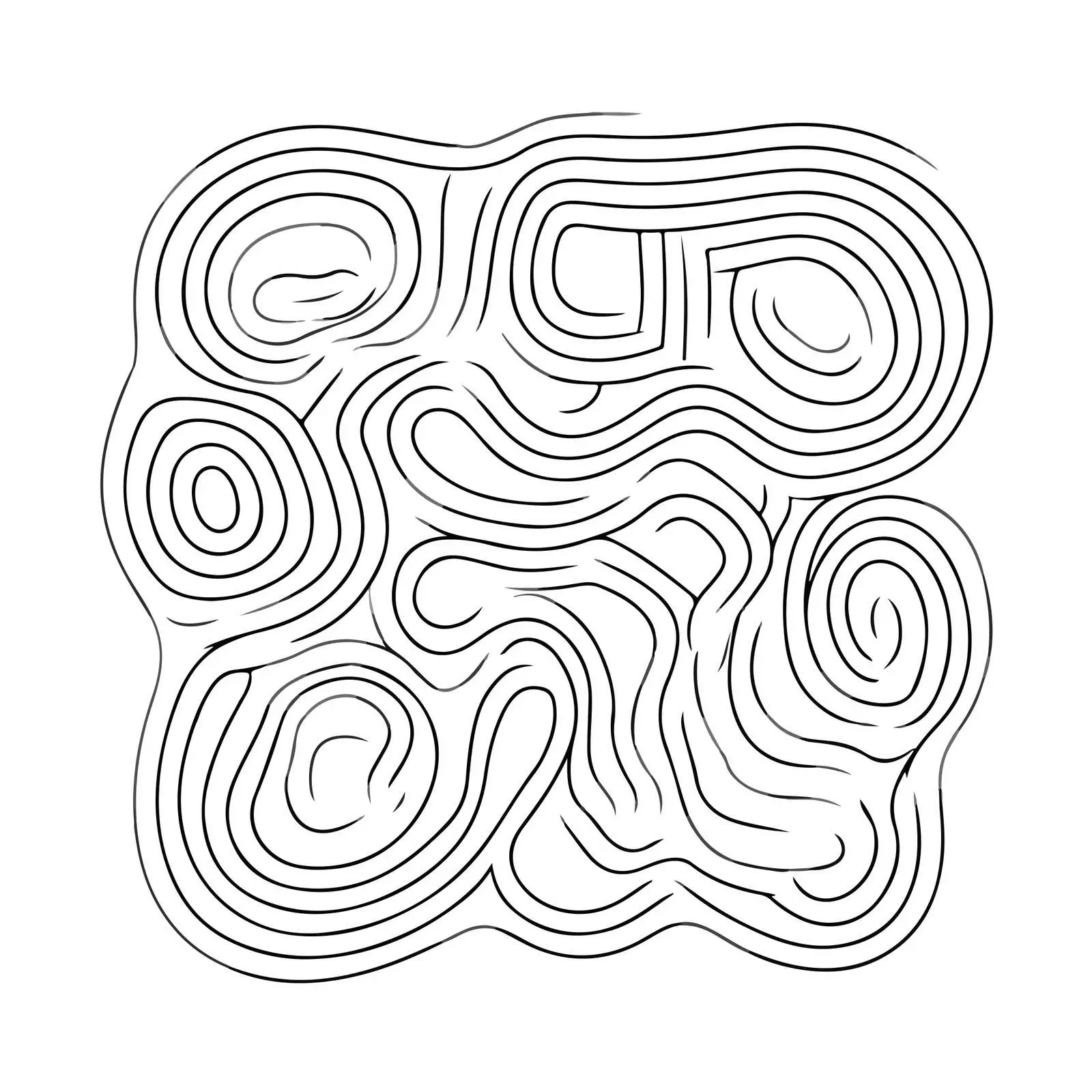 Abstract Maze-Like Line Art — free download from Dotvec