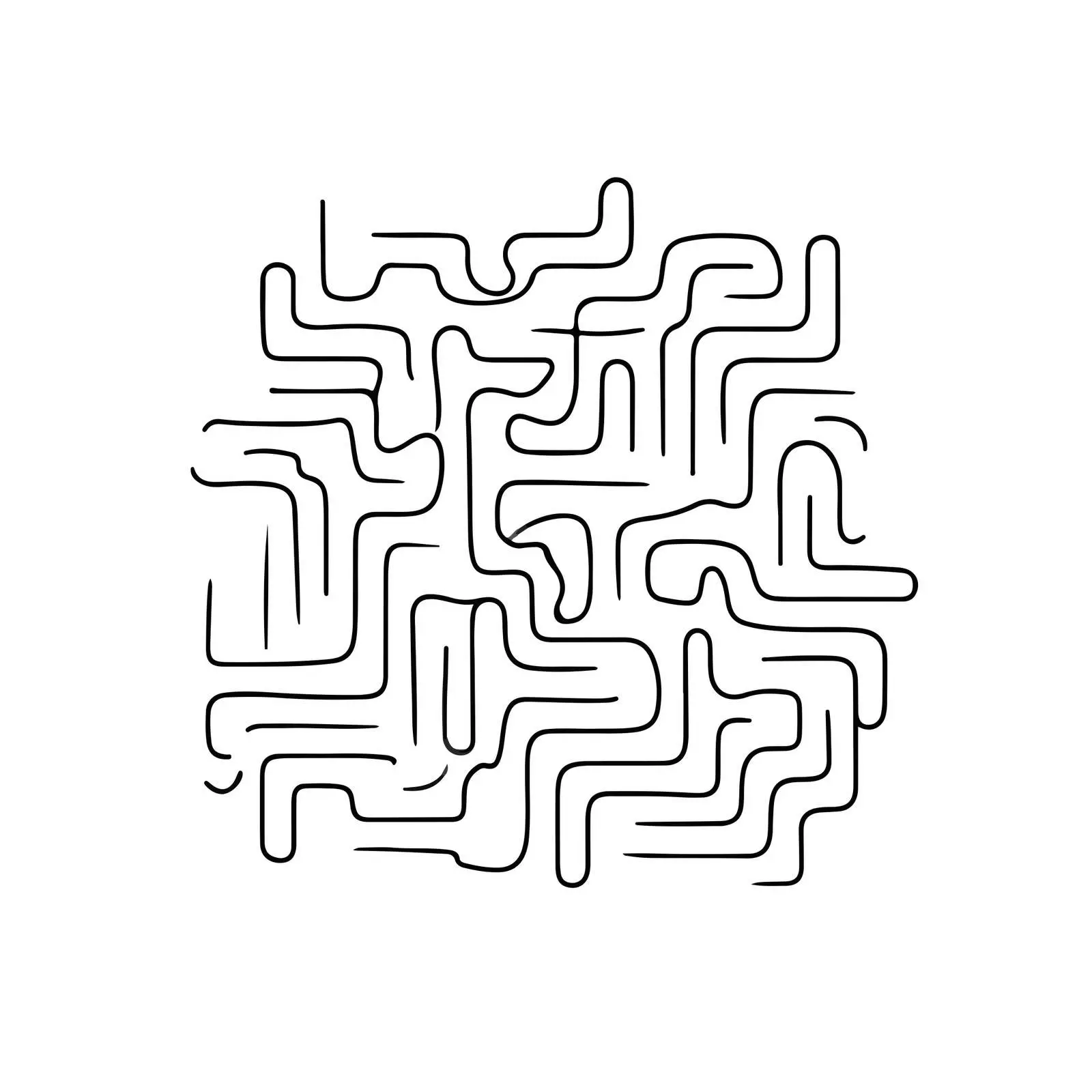 Abstract Maze Line Art — free download from Dotvec