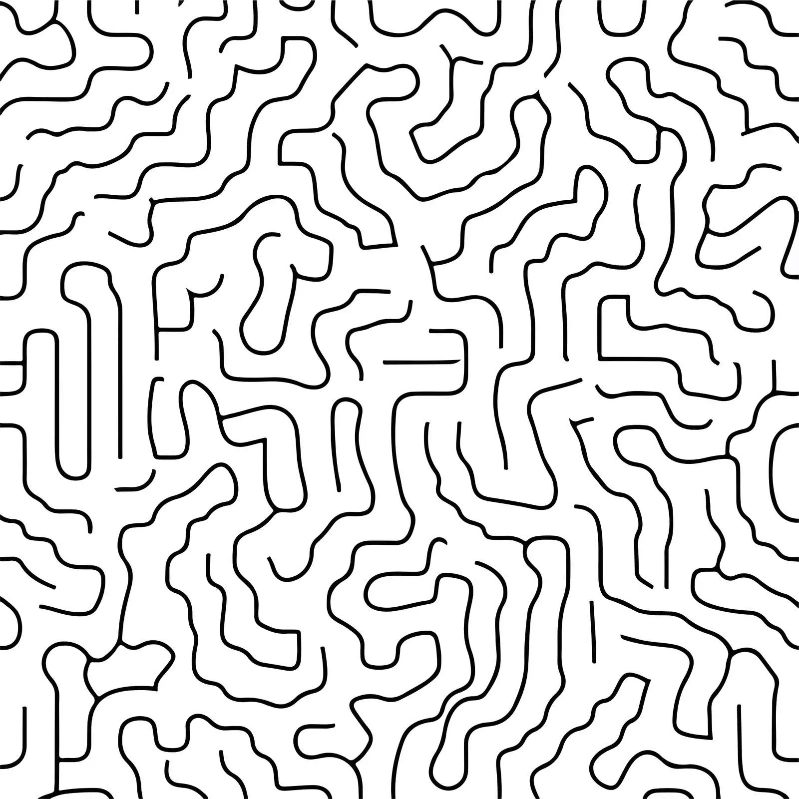 Abstract Minimal Line Art Maze Design — free download from Dotvec