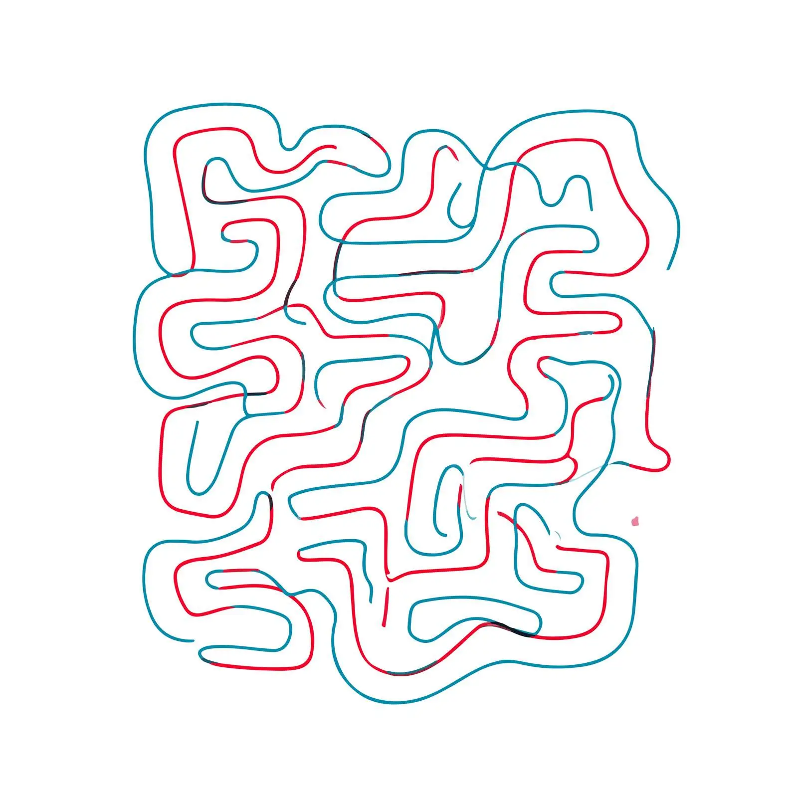 Abstract Maze-Like Line Art — free download from Dotvec