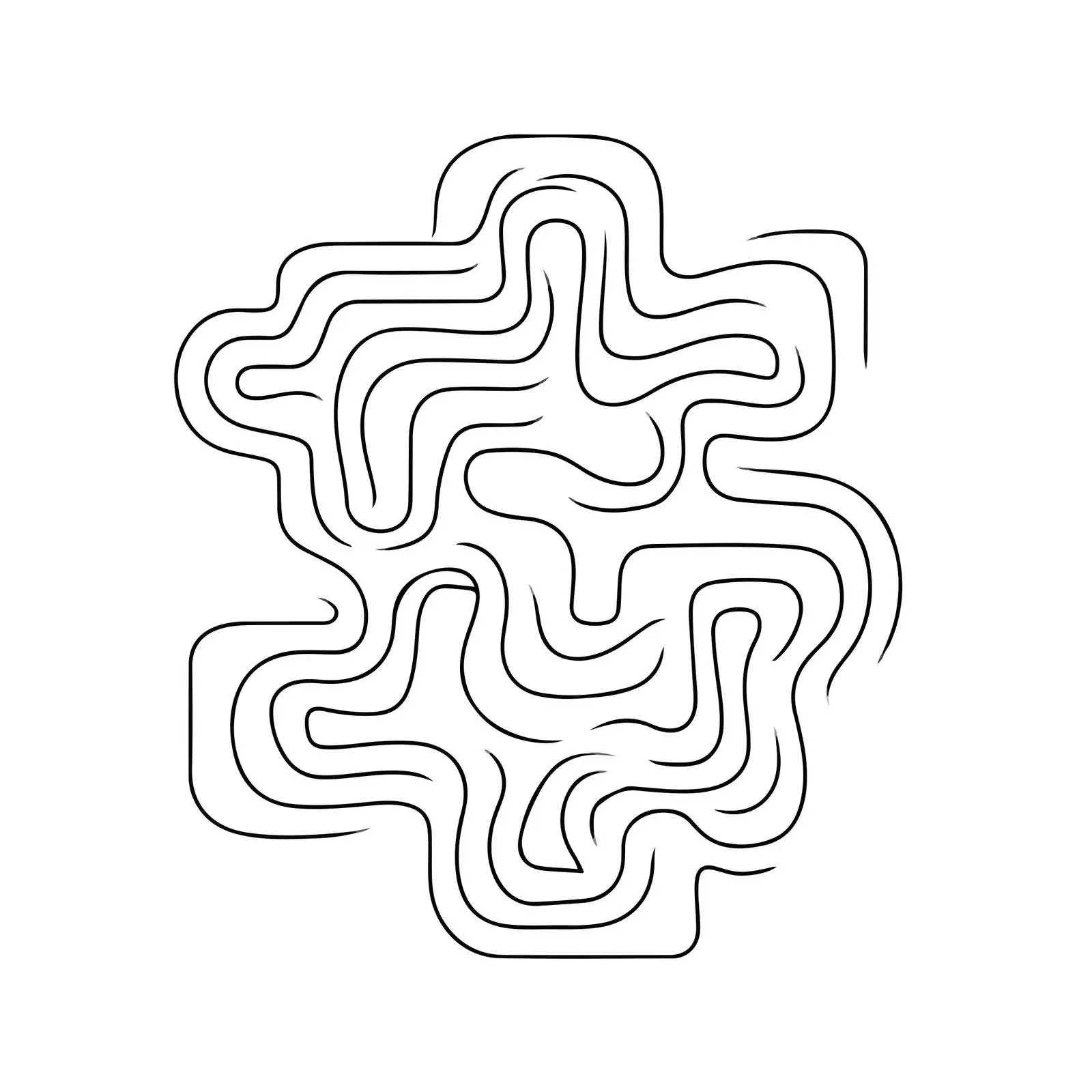 Abstract Maze-Like Line Art — free download from Dotvec