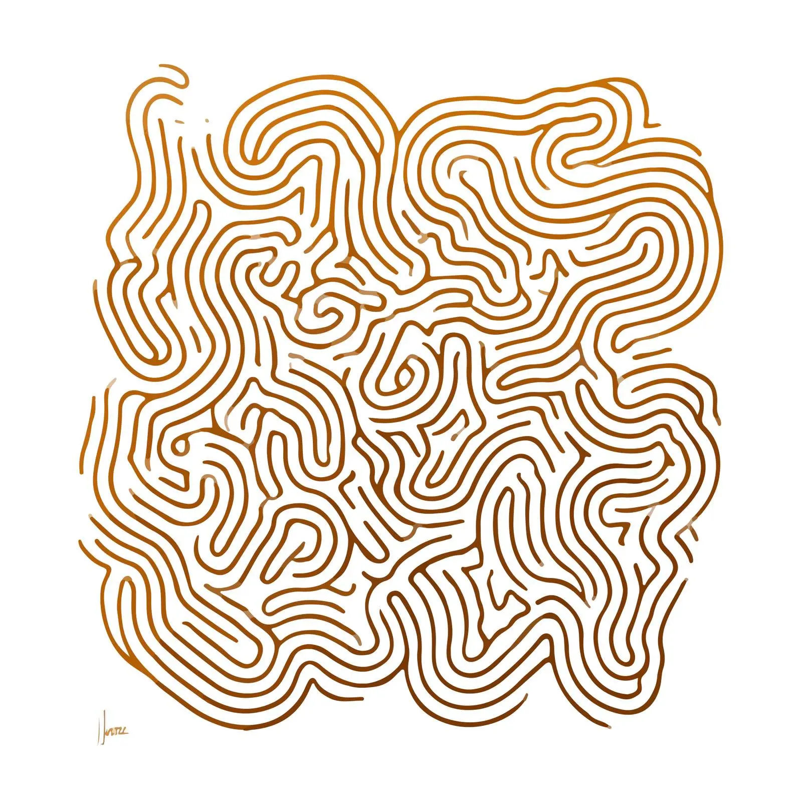 Abstract Maze Line Art — free download from Dotvec