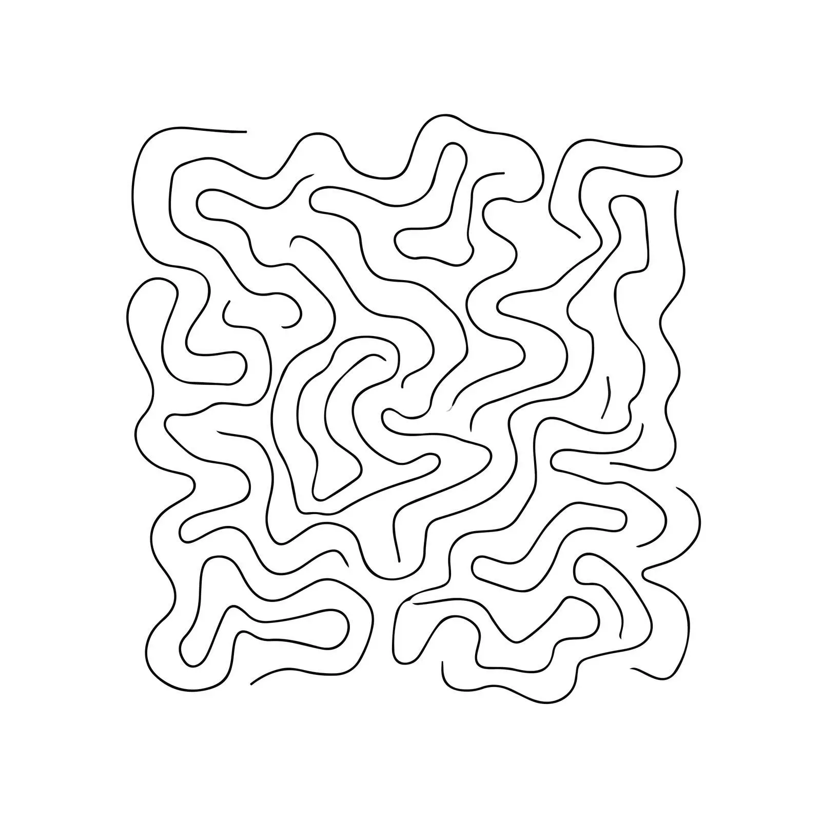Abstract Maze Line Art — free download from Dotvec