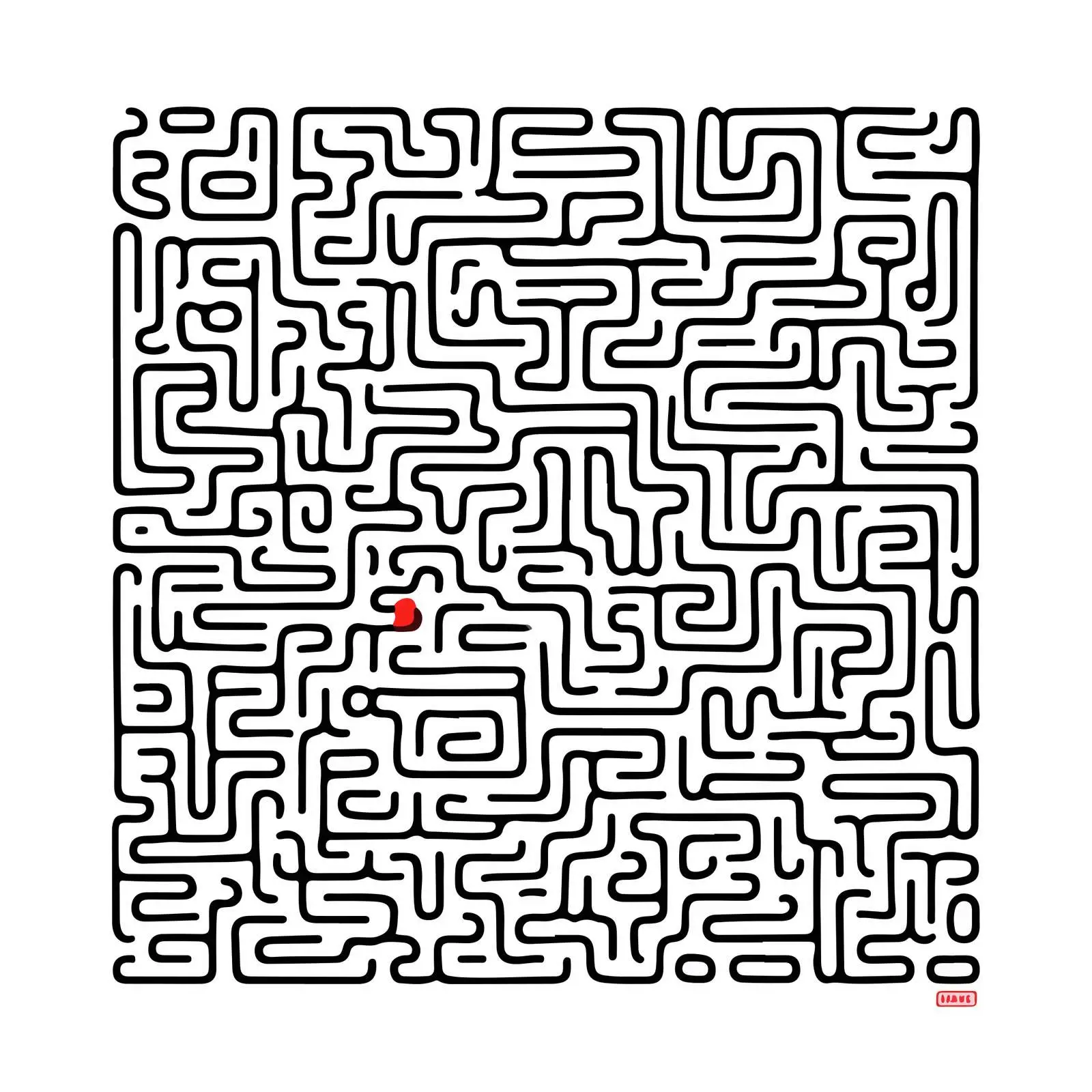 Abstract Maze-like Line Art — free download from Dotvec