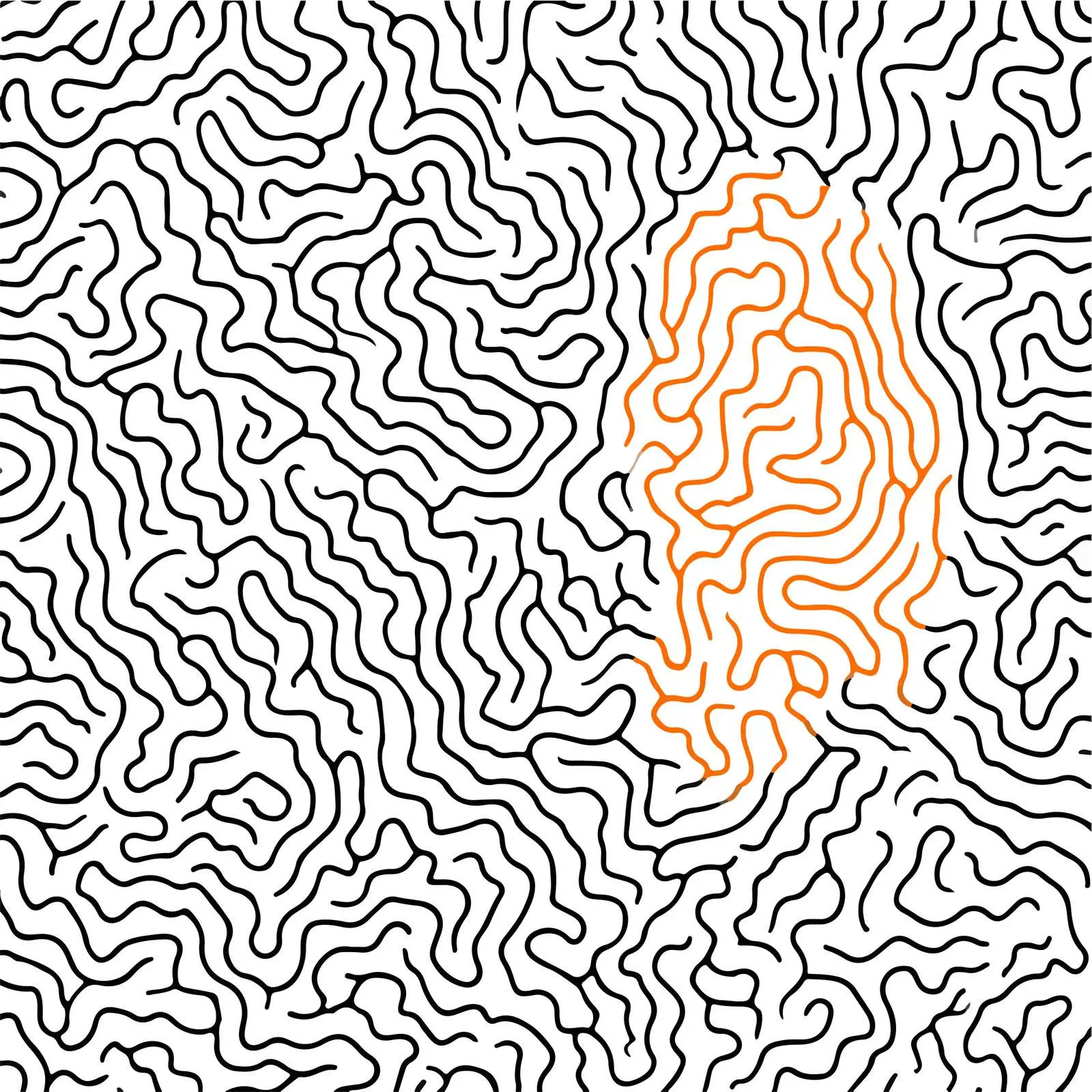 Abstract Maze-like Line Art — free download from Dotvec