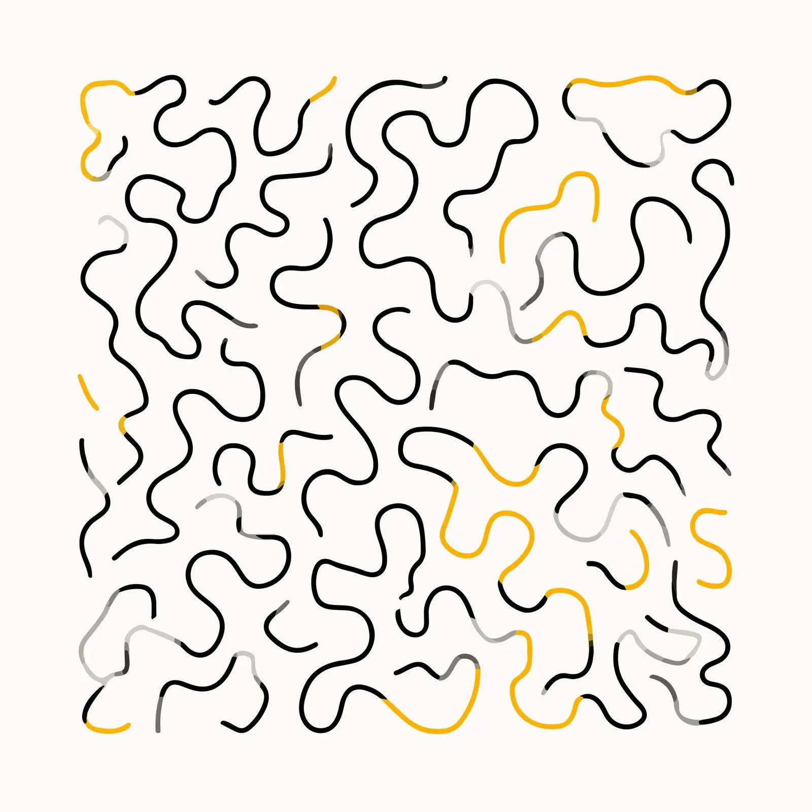 Abstract Continuous Line Art Maze Design — free download from Dotvec