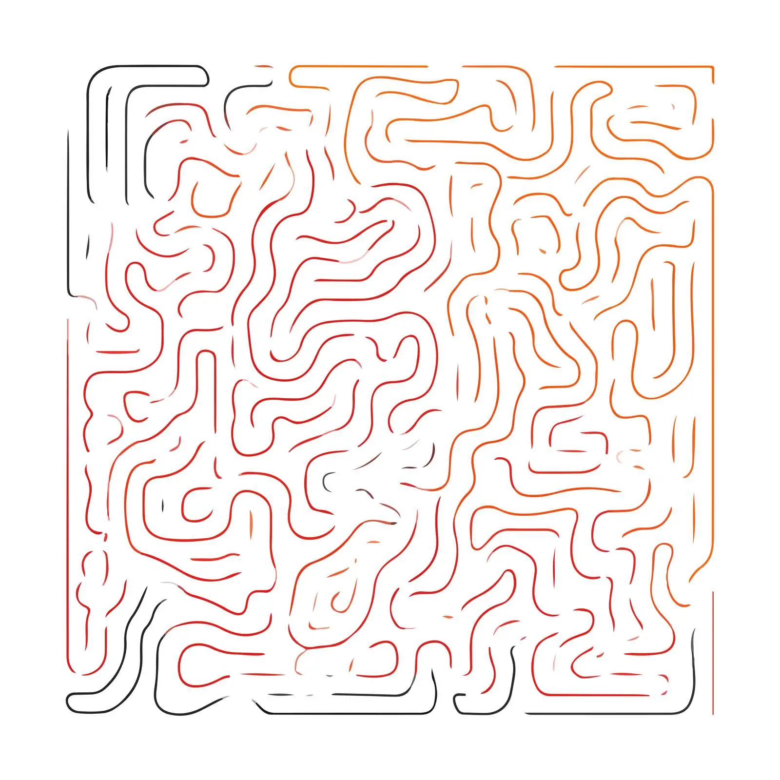 Abstract Maze-Like Line Art — free download from Dotvec