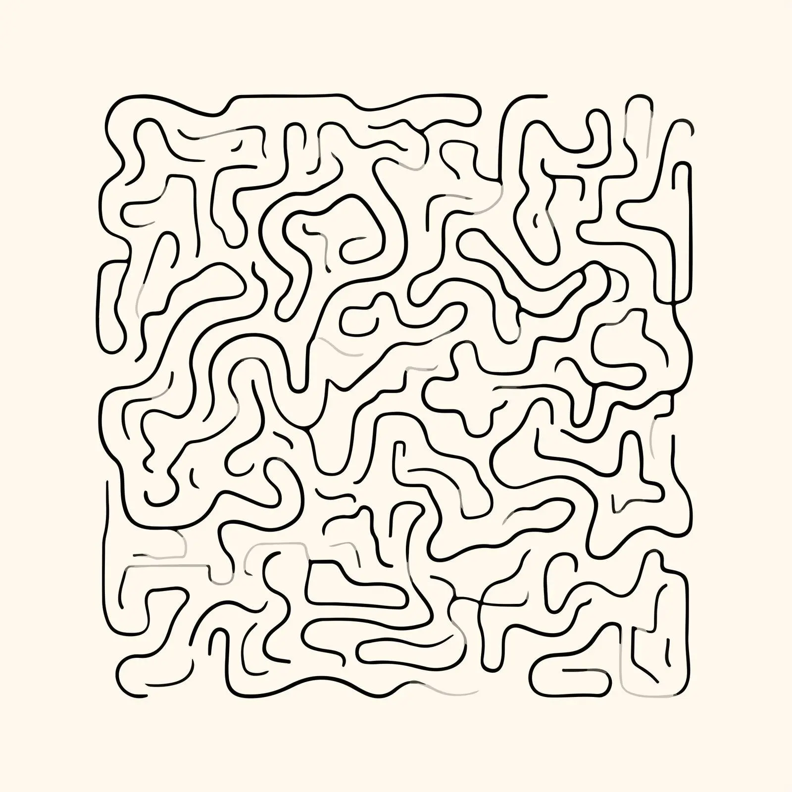 Abstract Continuous Line Maze Art — free download from Dotvec