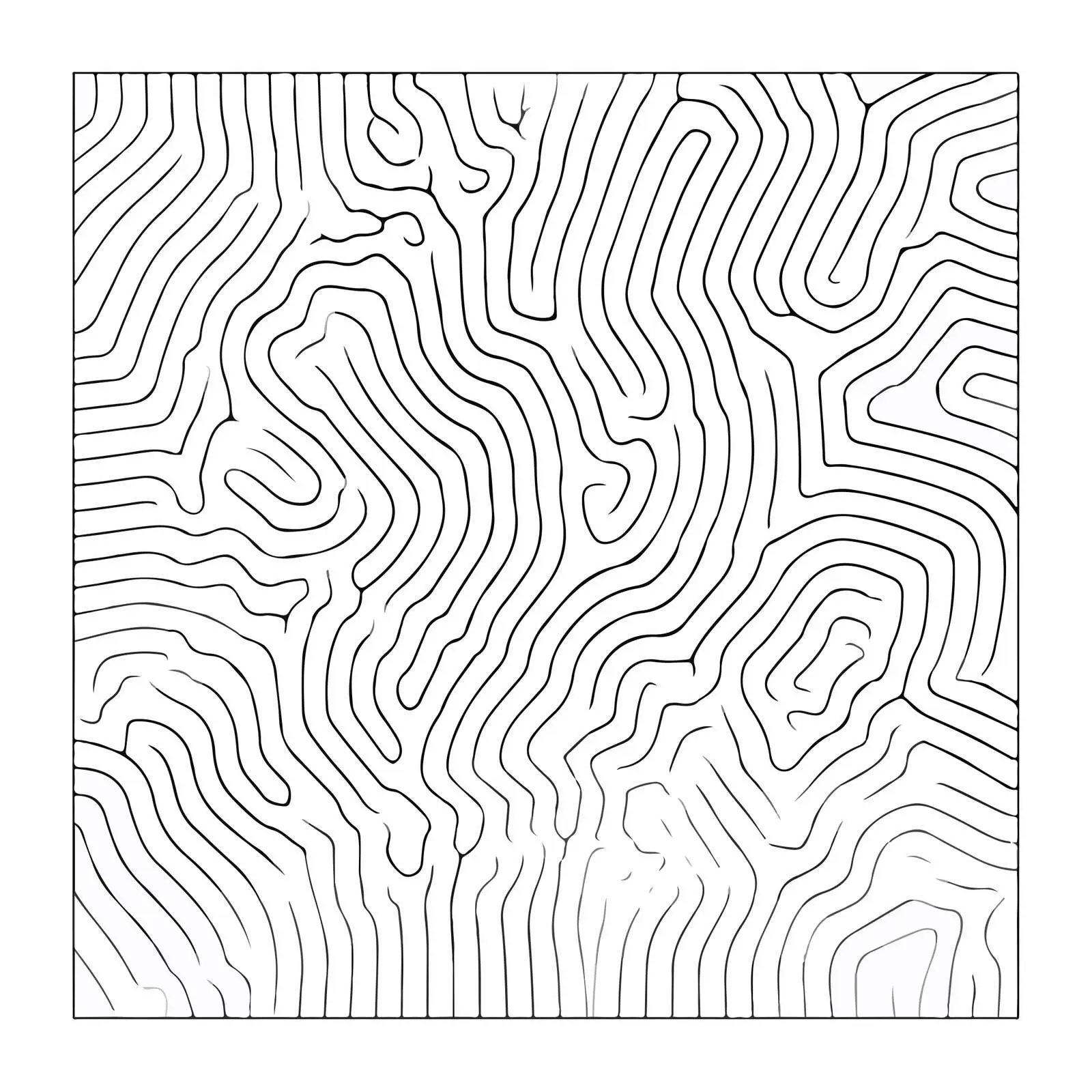 Abstract Minimalist Line Maze Art — free download from Dotvec