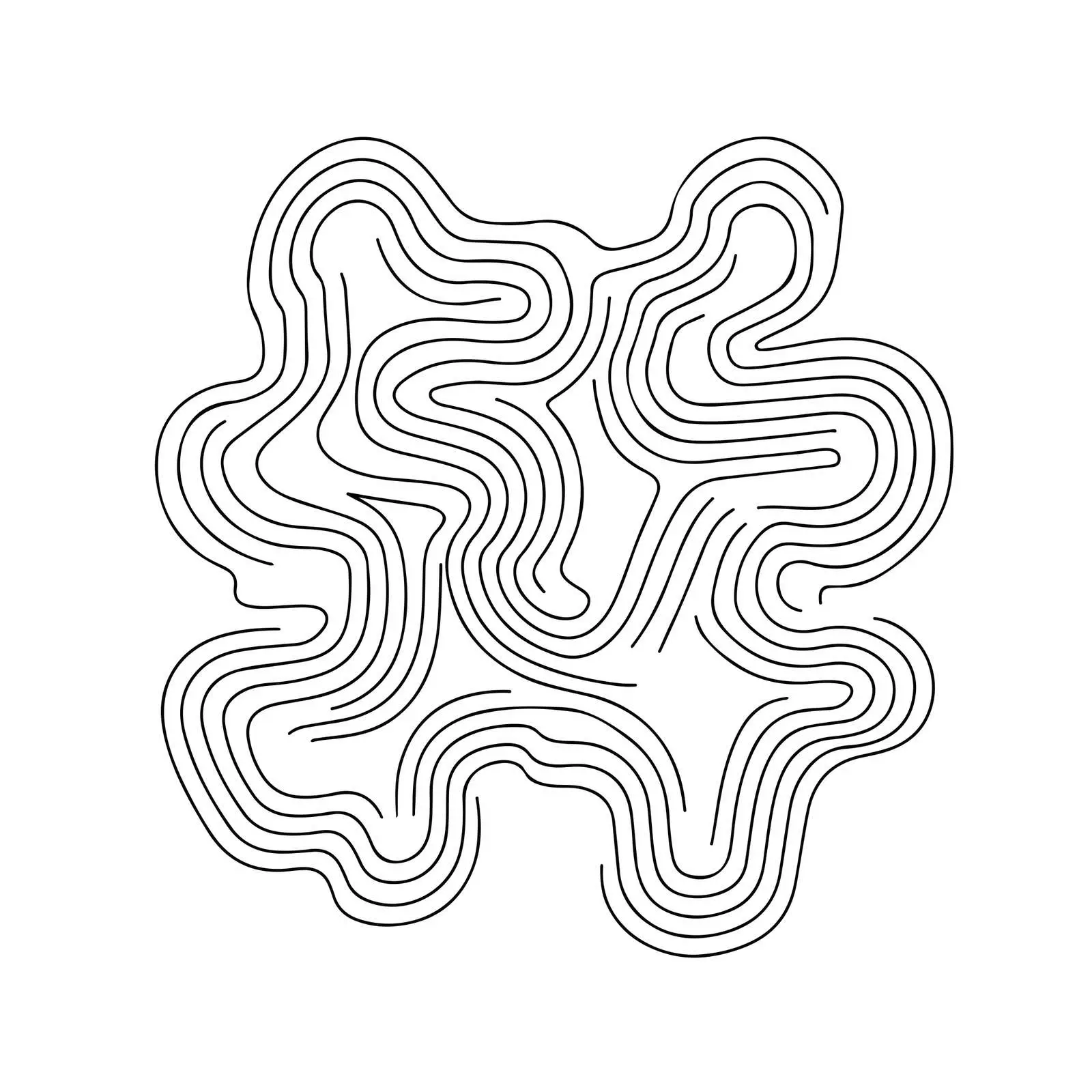 Abstract Maze Line Art — free download from Dotvec