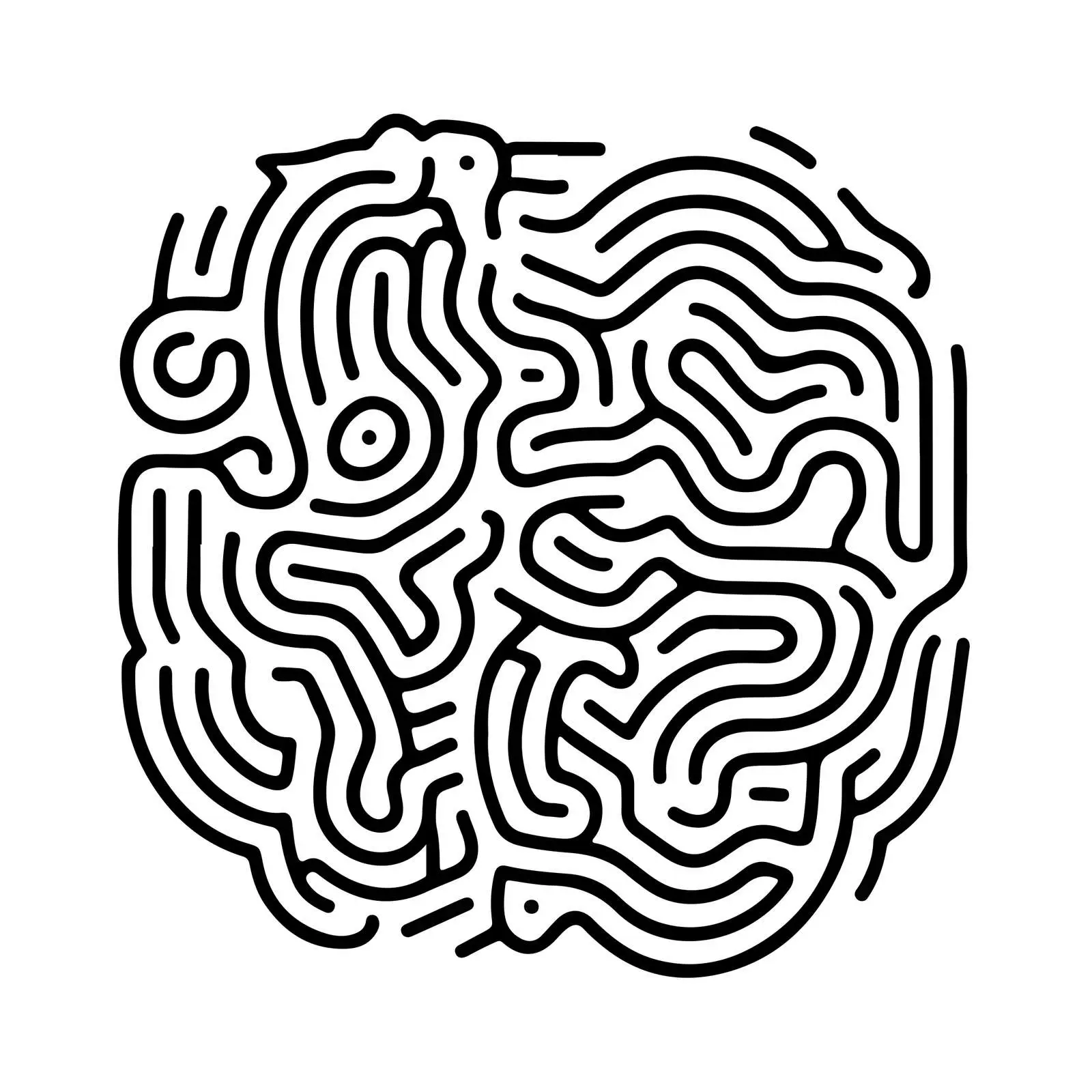 Abstract Maze Line Art — free download from Dotvec