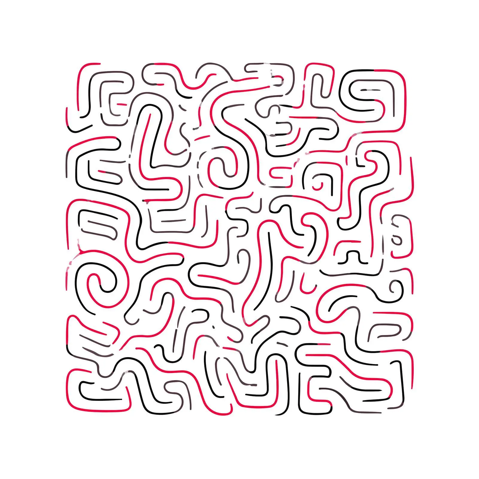 Abstract Continuous Line Maze Artwork — free download from Dotvec