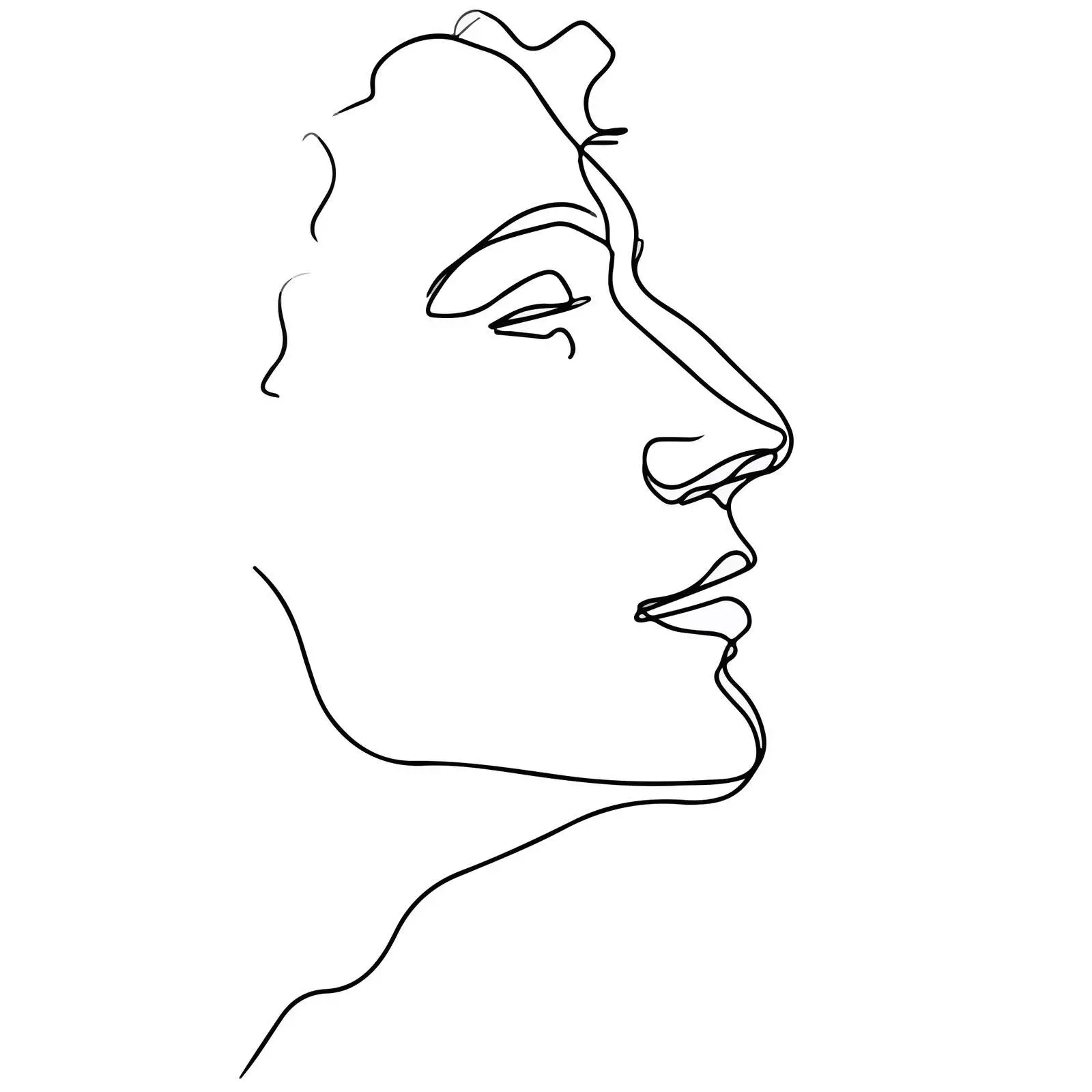 Abstract Human Head Line Art — free download from Dotvec
