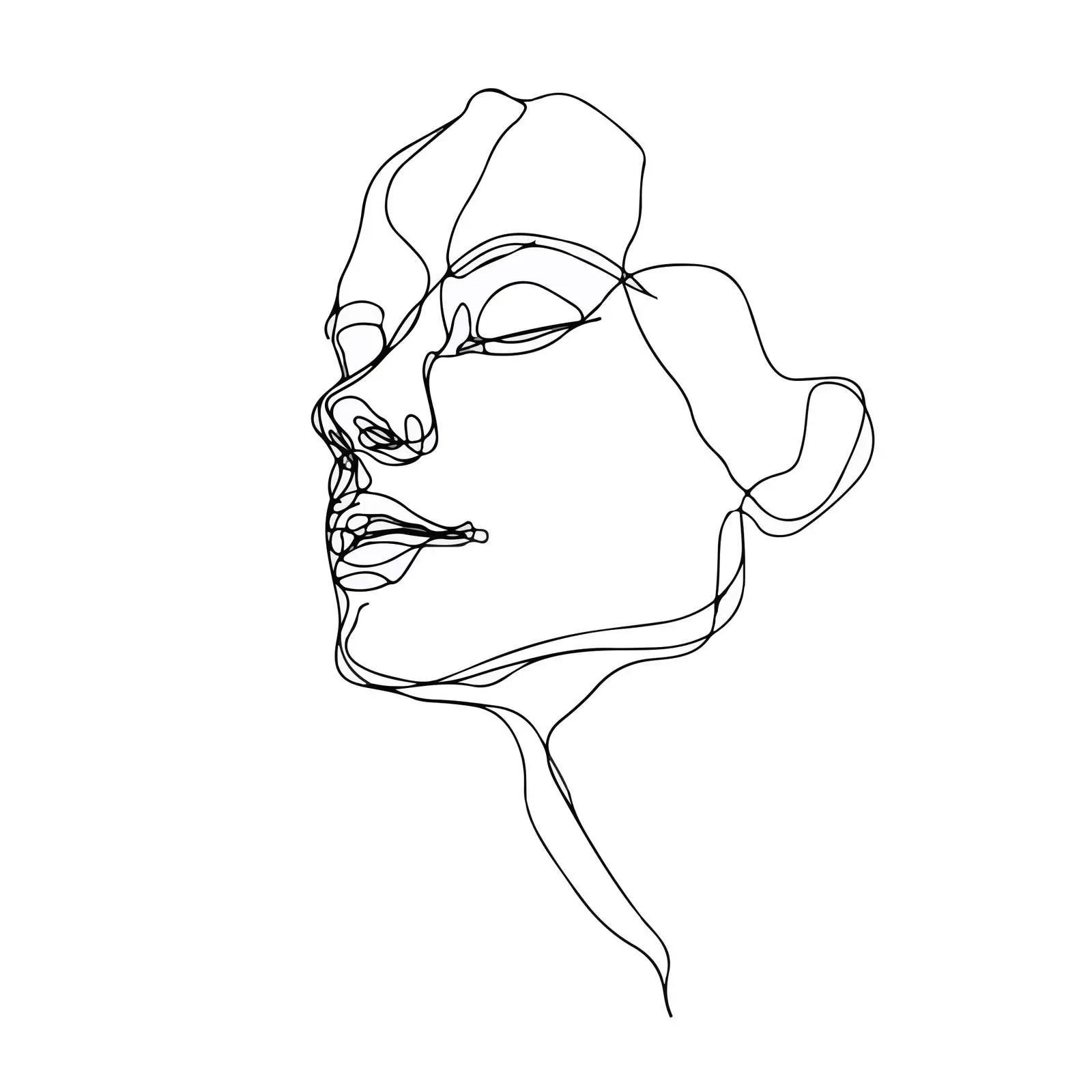 Minimalist Human Head Artwork — free download from Dotvec