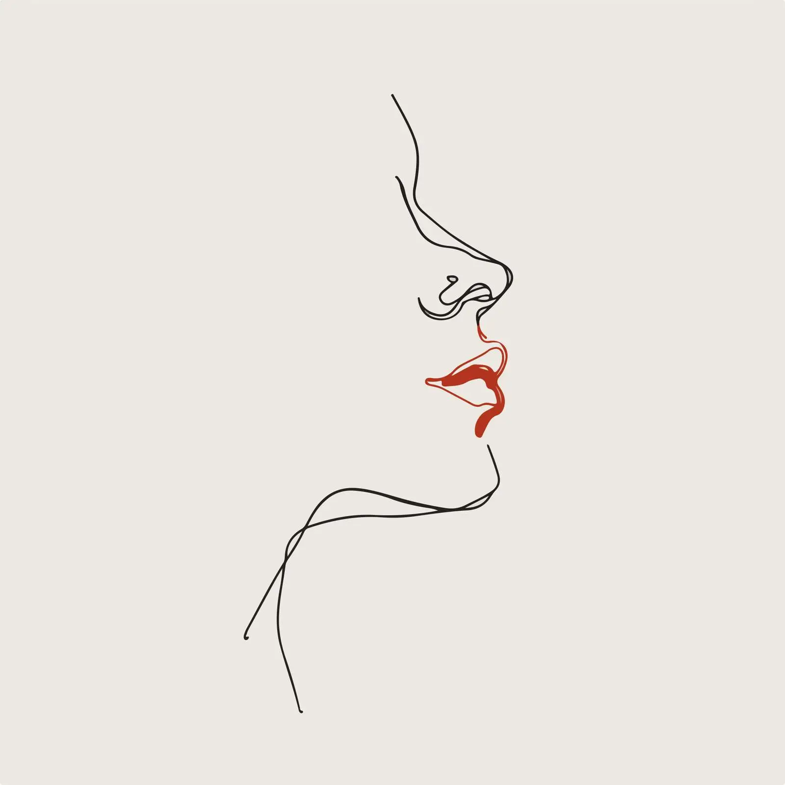 Minimal Human Head Line Art — free download from Dotvec