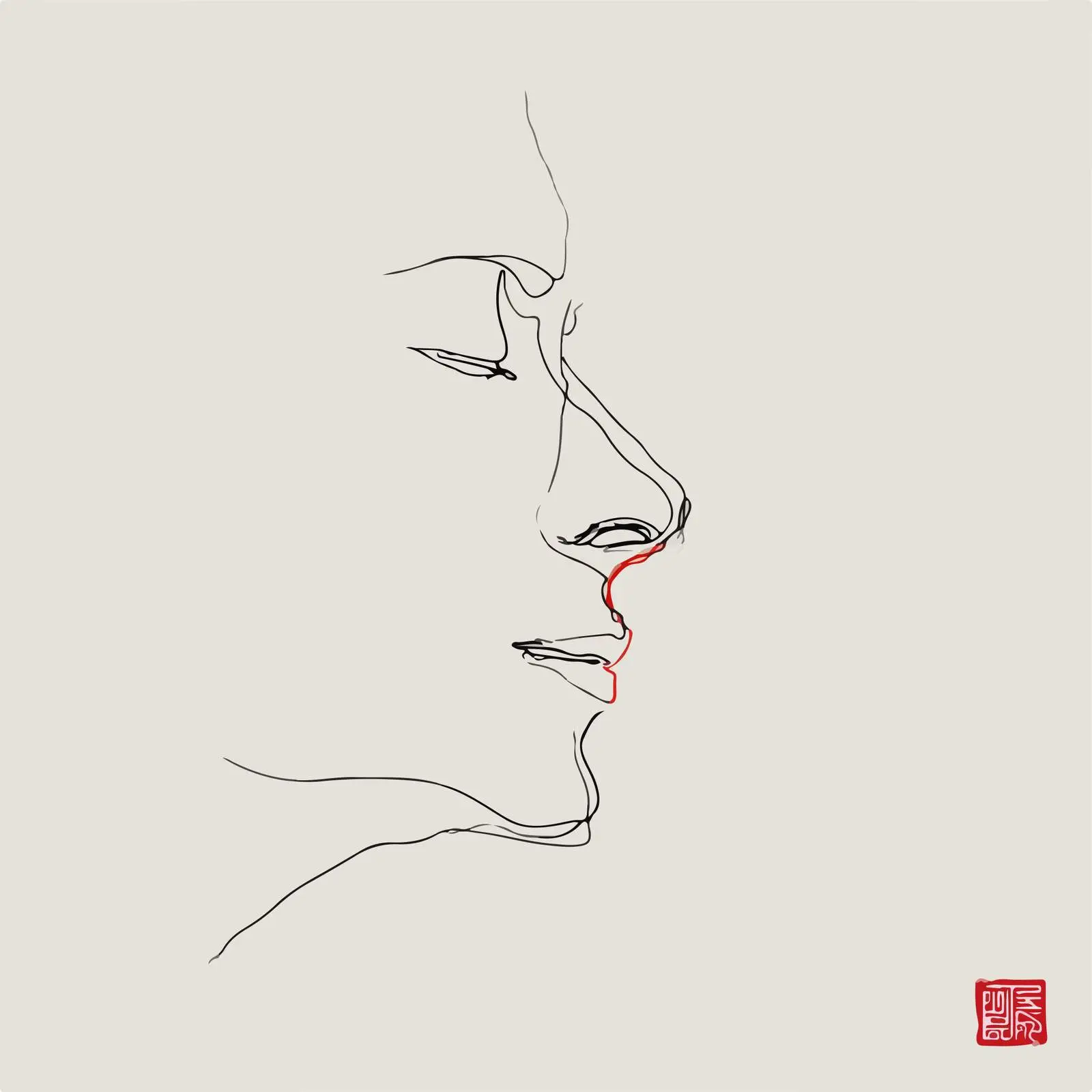 Elegant Minimalist Human Head Line Drawing — free download from Dotvec