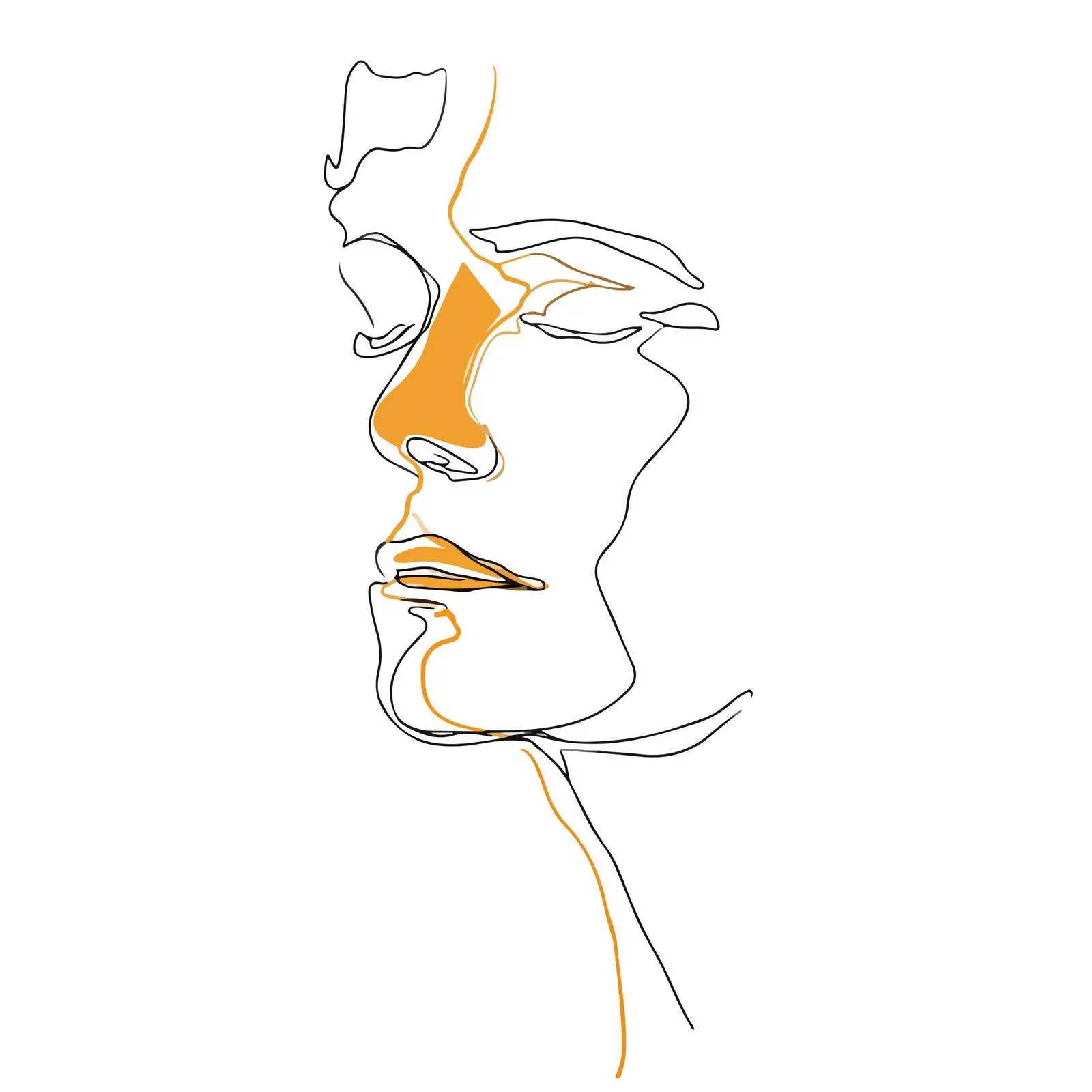 Minimalist Human Head Line Art — free download from Dotvec