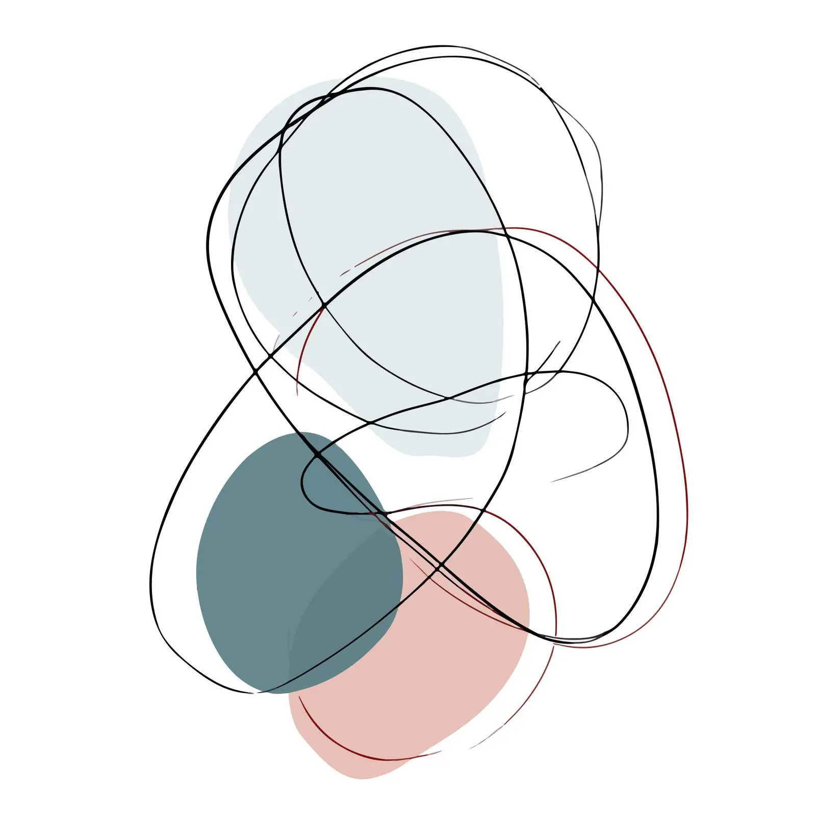 Minimal Curved Shapes Line Art — free download from Dotvec