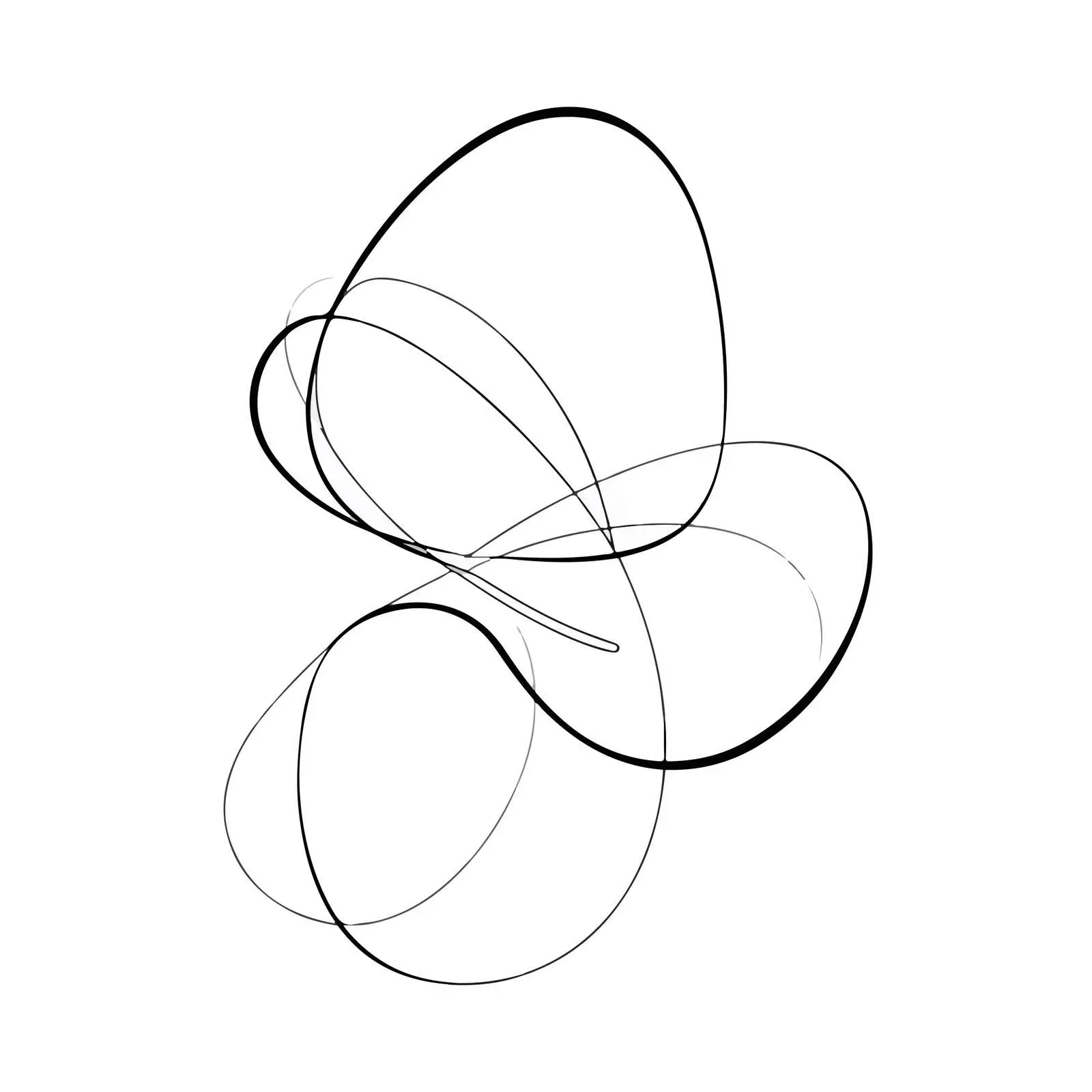 Elegant Curved Shapes Line Art — free download from Dotvec