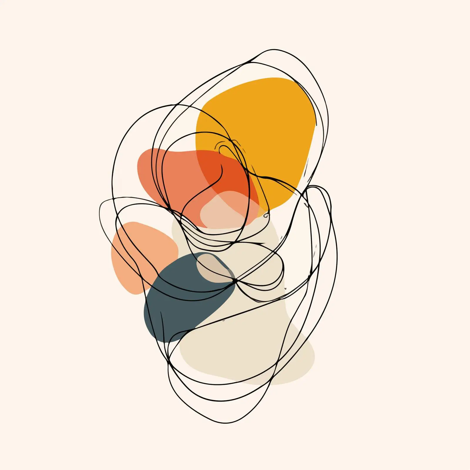 Minimal Curved Shapes Line Art — free download from Dotvec