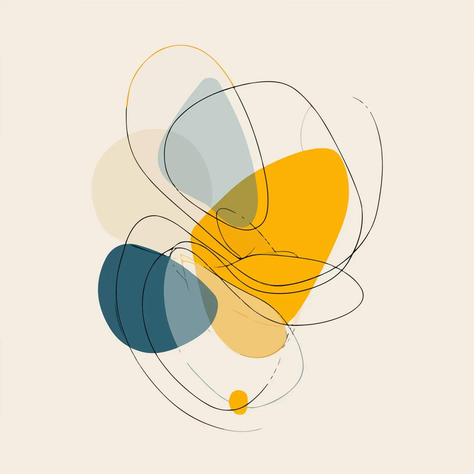 Minimal Curved Shapes Flow Art — free download from Dotvec