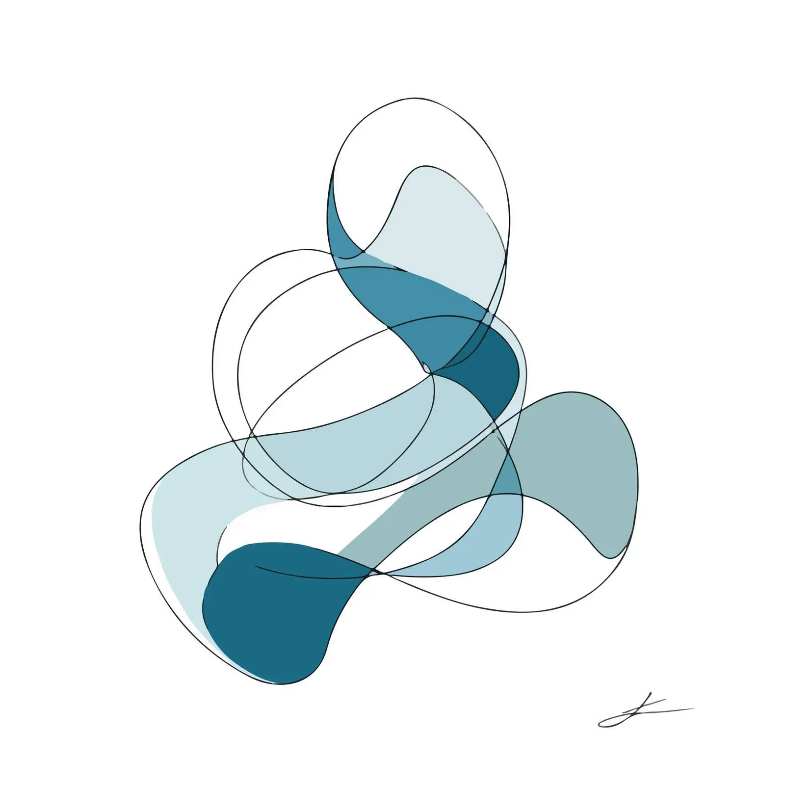 Elegant Curved Shapes Flow Artwork — free download from Dotvec