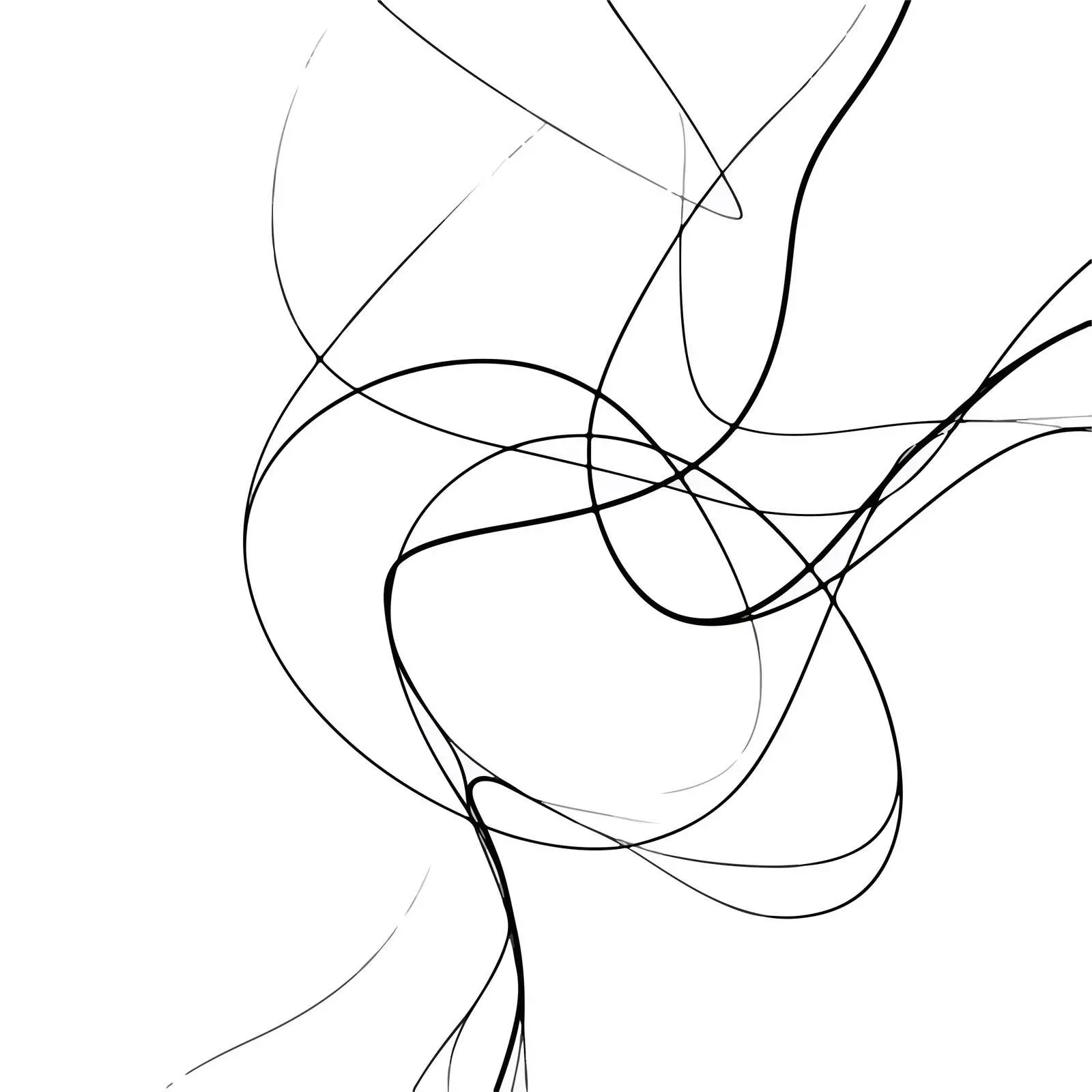 Minimal Curved Shapes Flow Art — free download from Dotvec