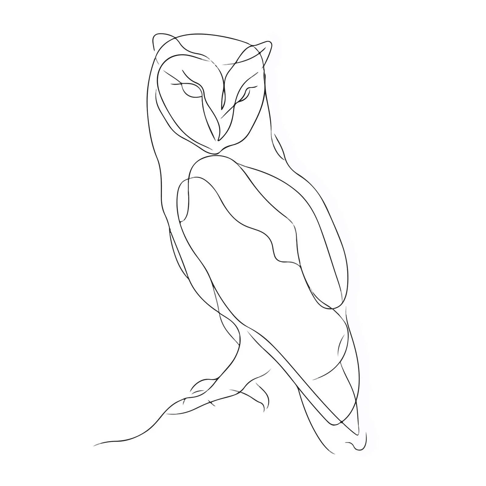 Abstract Owl Line Art — free download from Dotvec