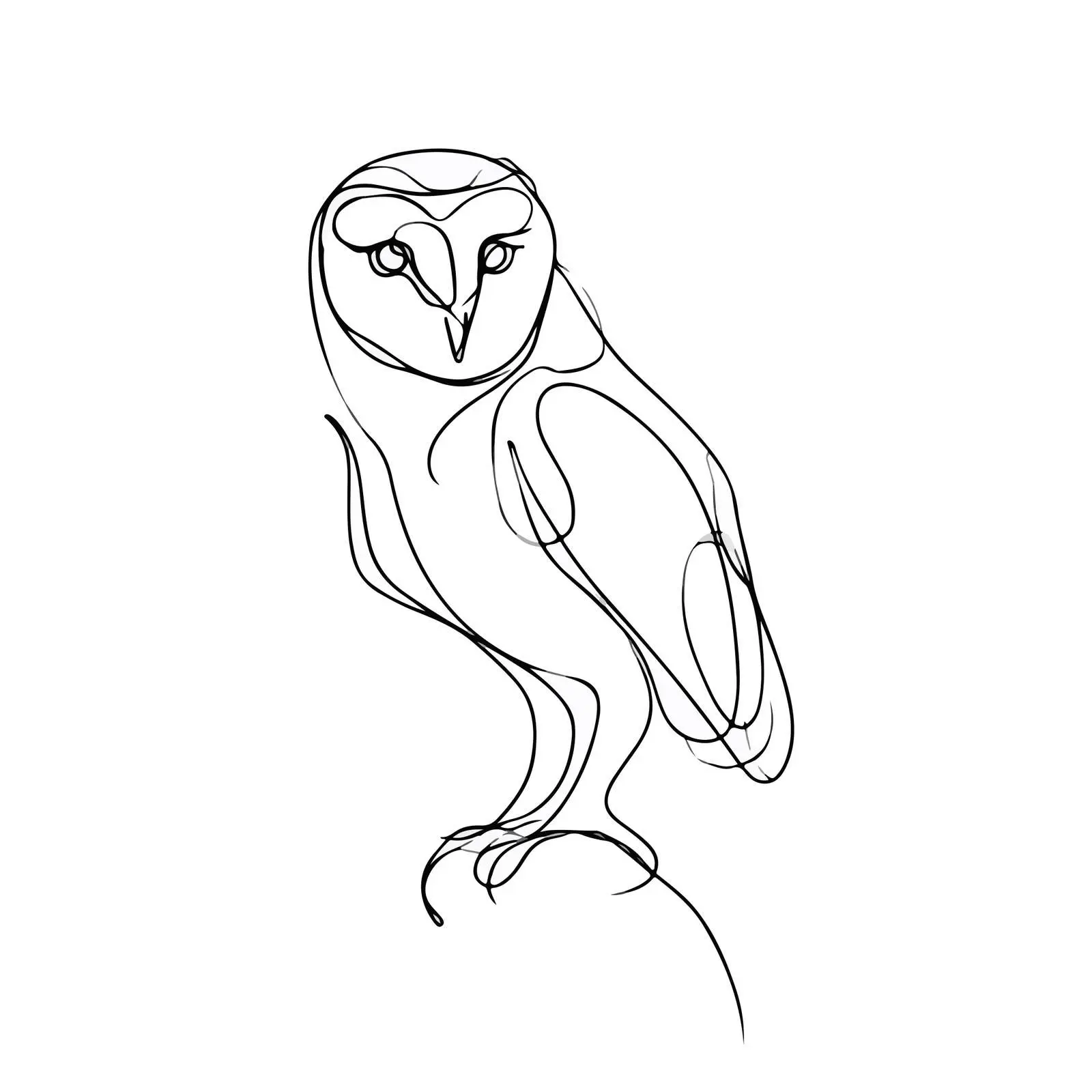 Sleek Owl Line Art Illustration — free download from Dotvec