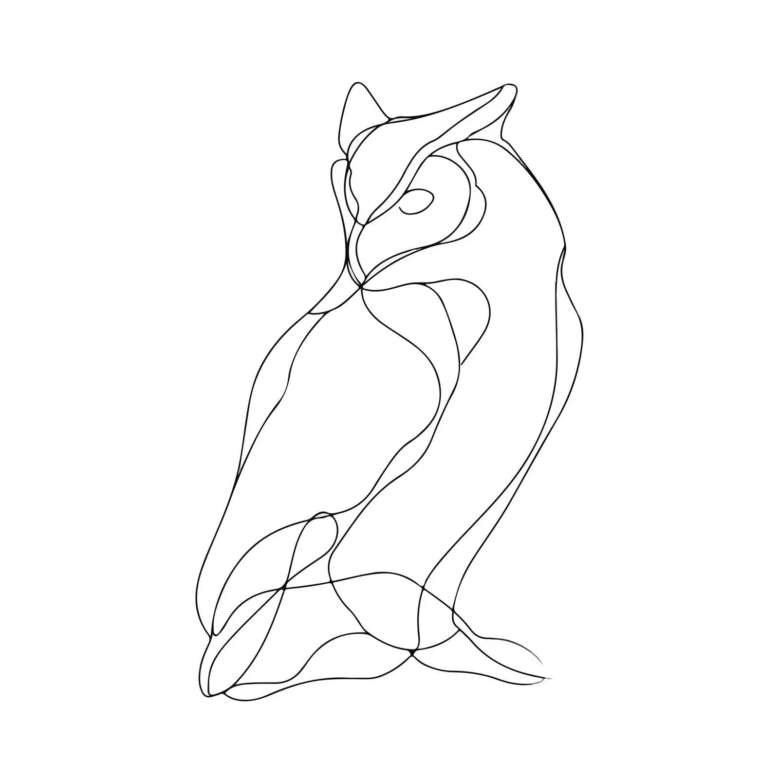 Sleek Owl Line Art Design — free download from Dotvec