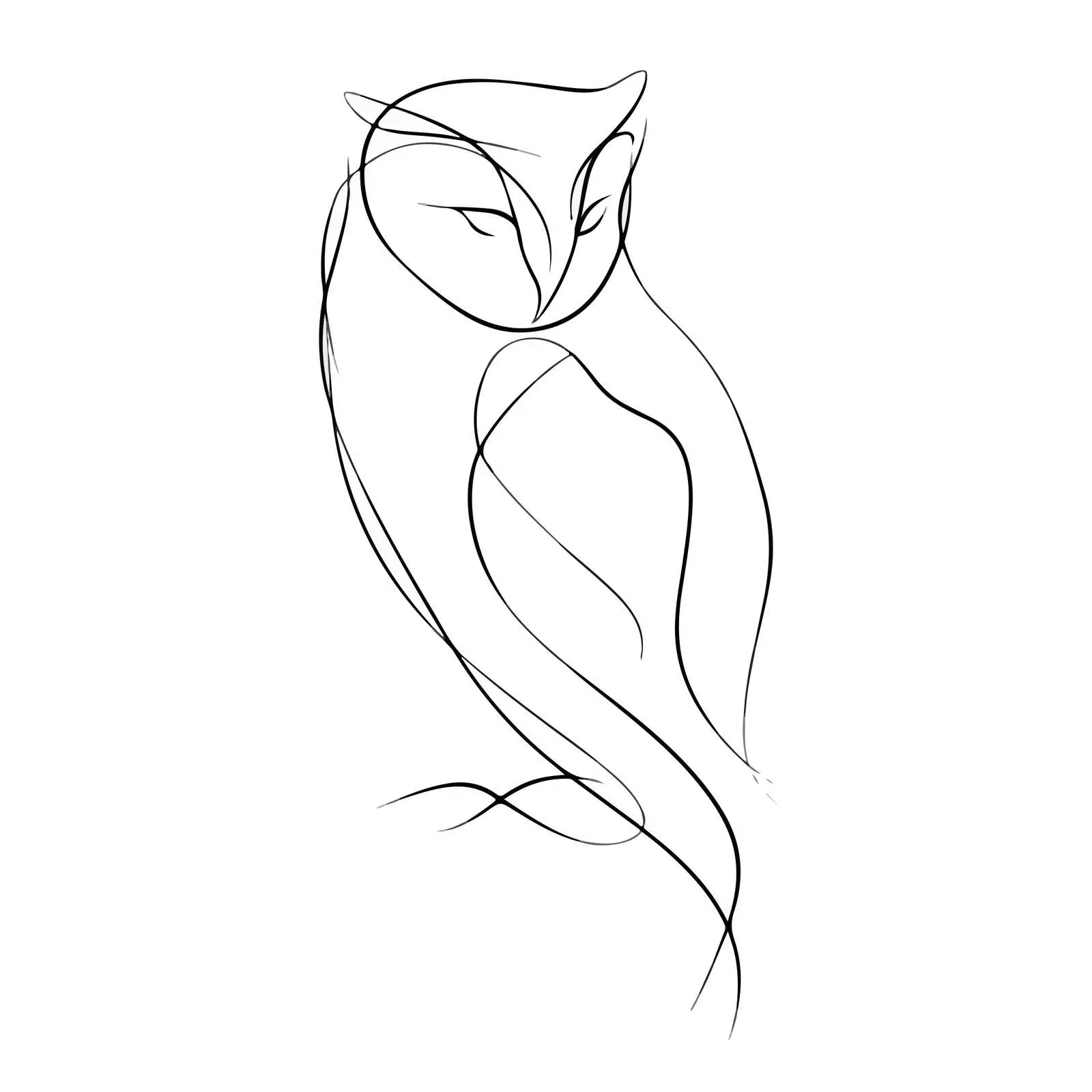 Sleek Owl Line Art Vector Illustration — free download from Dotvec