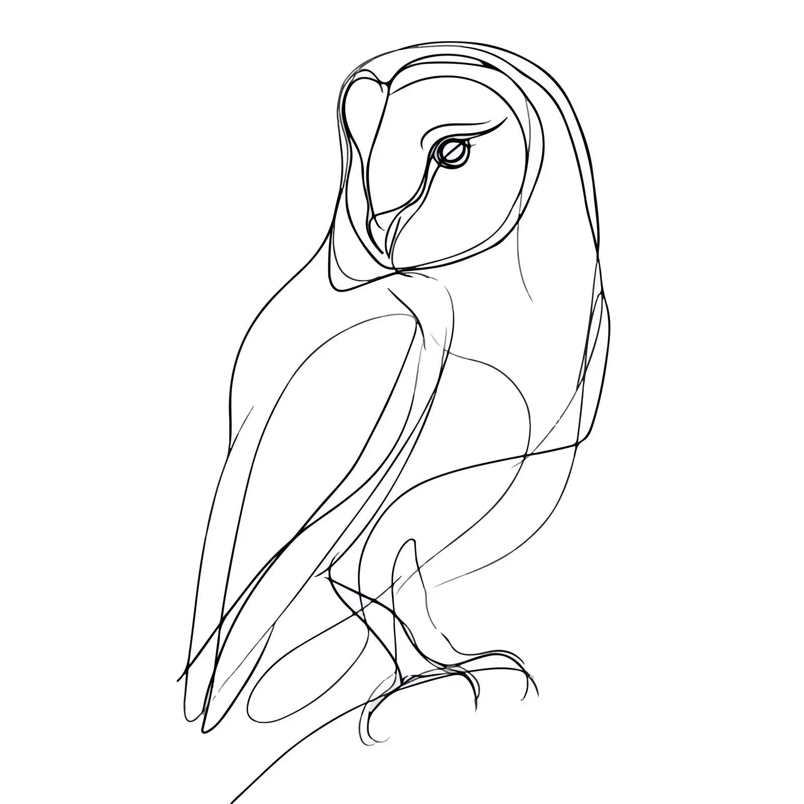 Minimal Owl Line Art Vector Illustration — free download from Dotvec