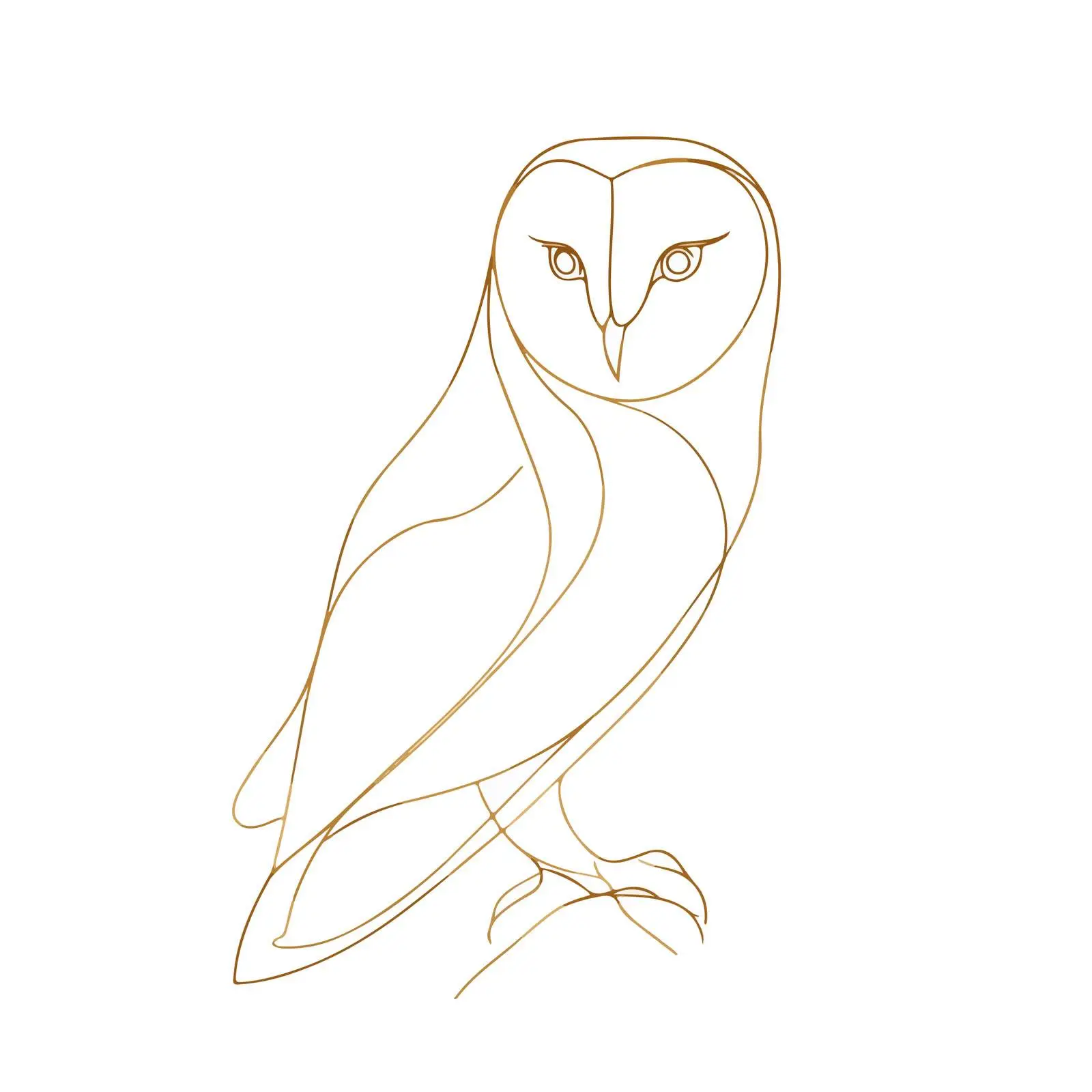 Sleek Owl Line Art Illustration — free download from Dotvec