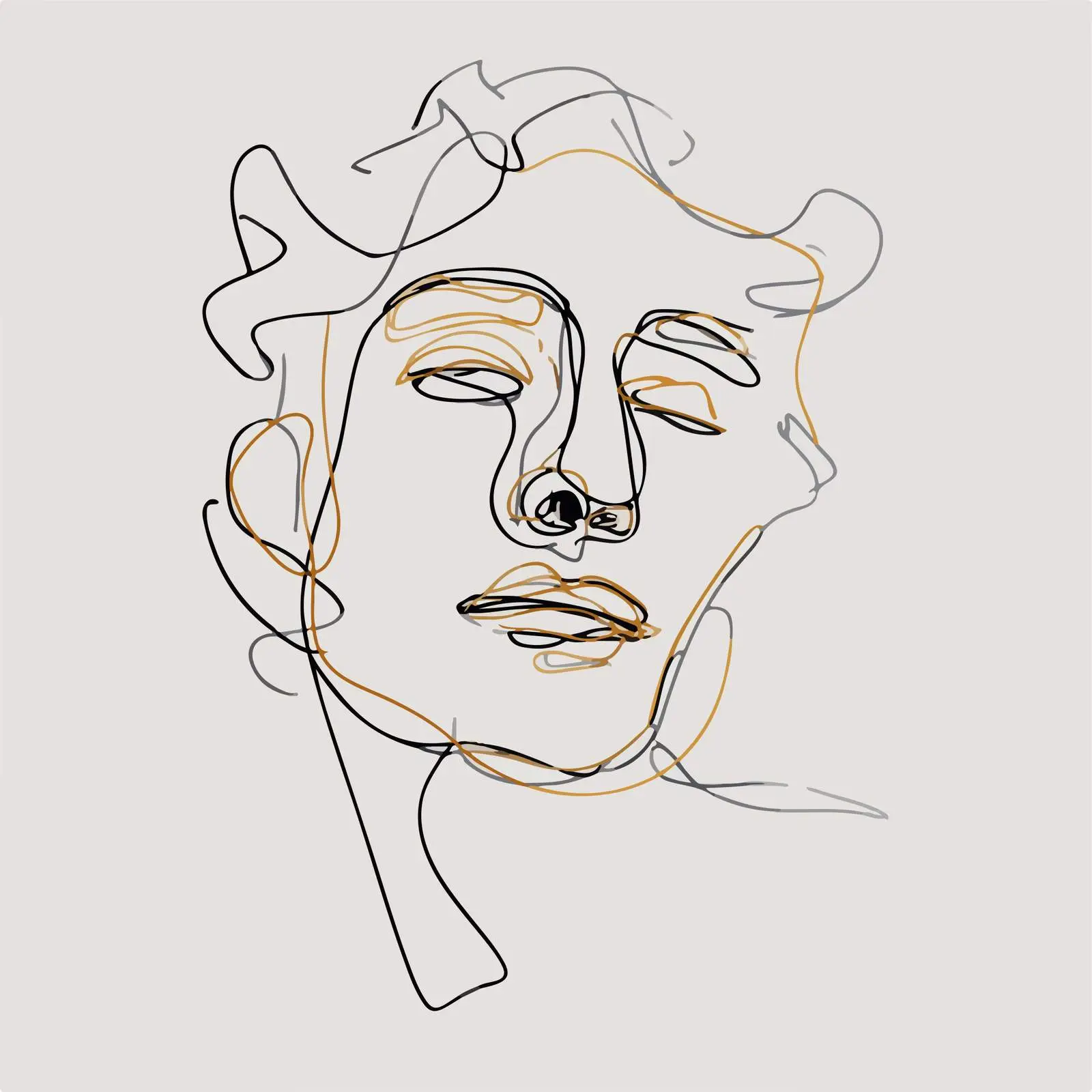 Sad Expression Portrait Art — free download from Dotvec